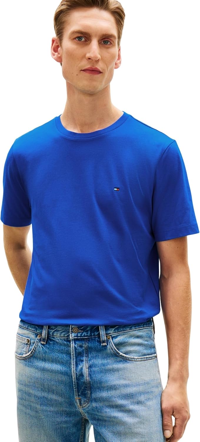 Detalle de Tommy Hilfiger Light Interlock Tee – zeitloses Basic-T-Shirt aus regenerativer Baumwolle