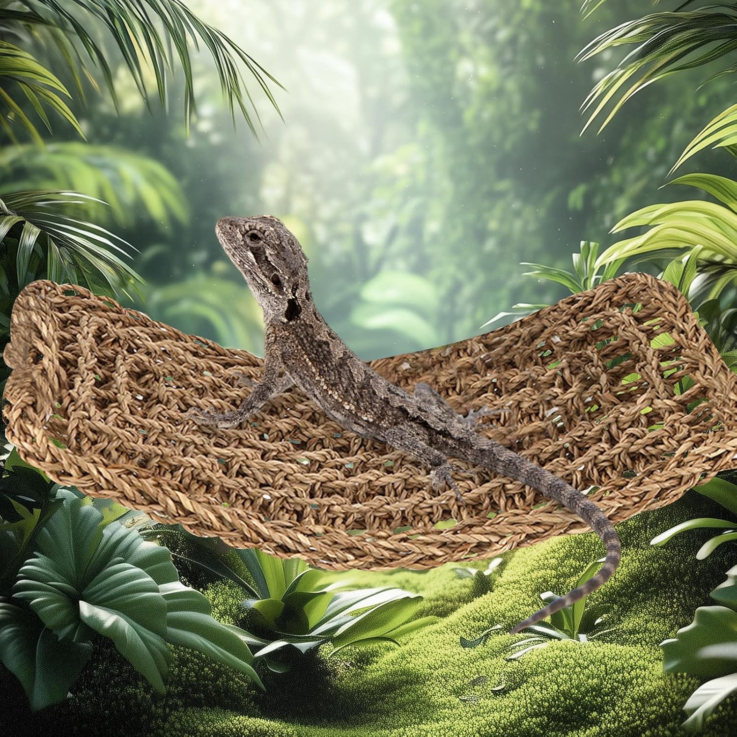 Thumbnail 6 de Artificial Reptile Hammock & Hanging Plant Vine Decoration for Terrariums (with suction cups)