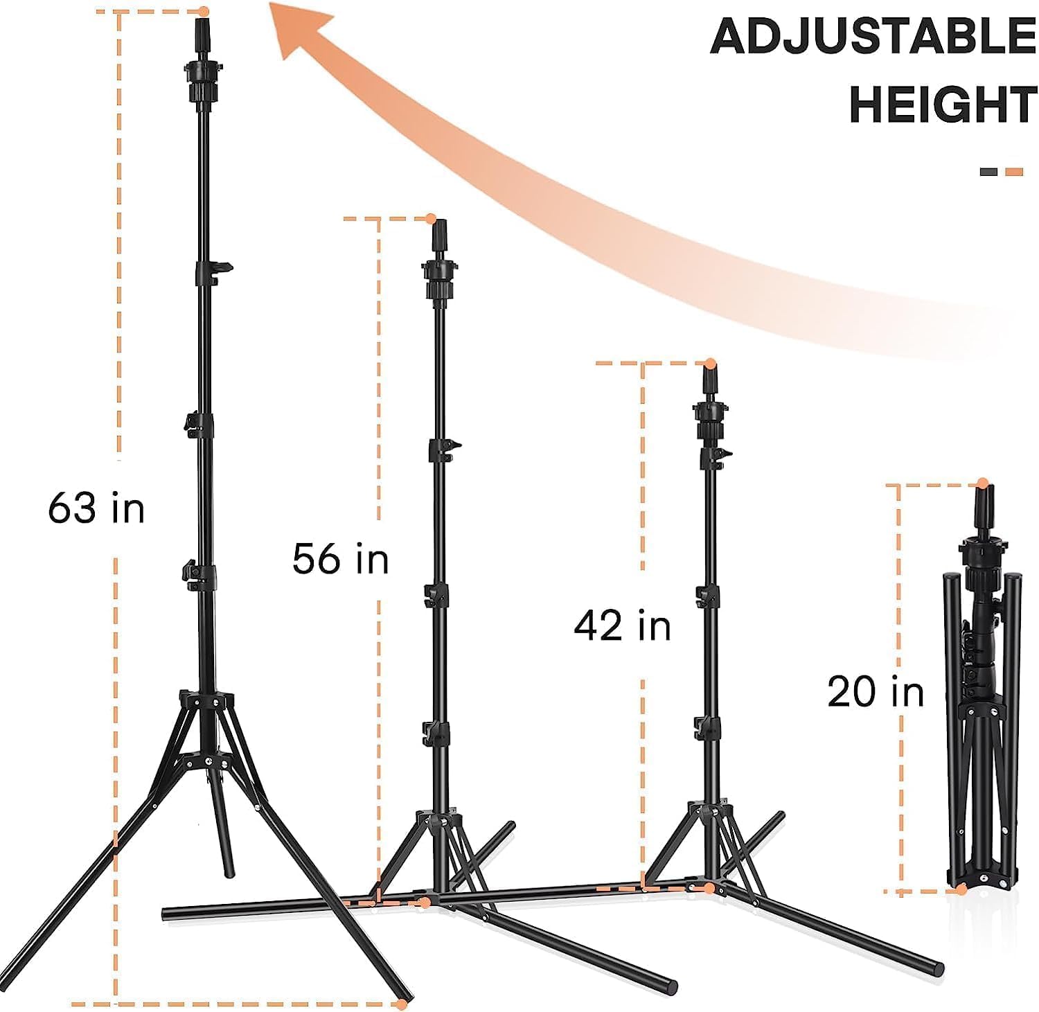 Thumbnail 2 de CASDUCT Mannequin-Kopfständer 160 cm – verstellbarer, robuster Perückenständer aus Metall