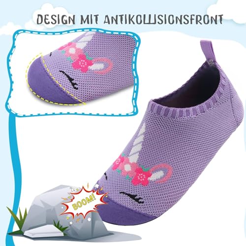 Detalle de Kyopp Hausschuhe Kinder – rutschfeste, flexible Barfußschuhe für Jungen und Mädchen