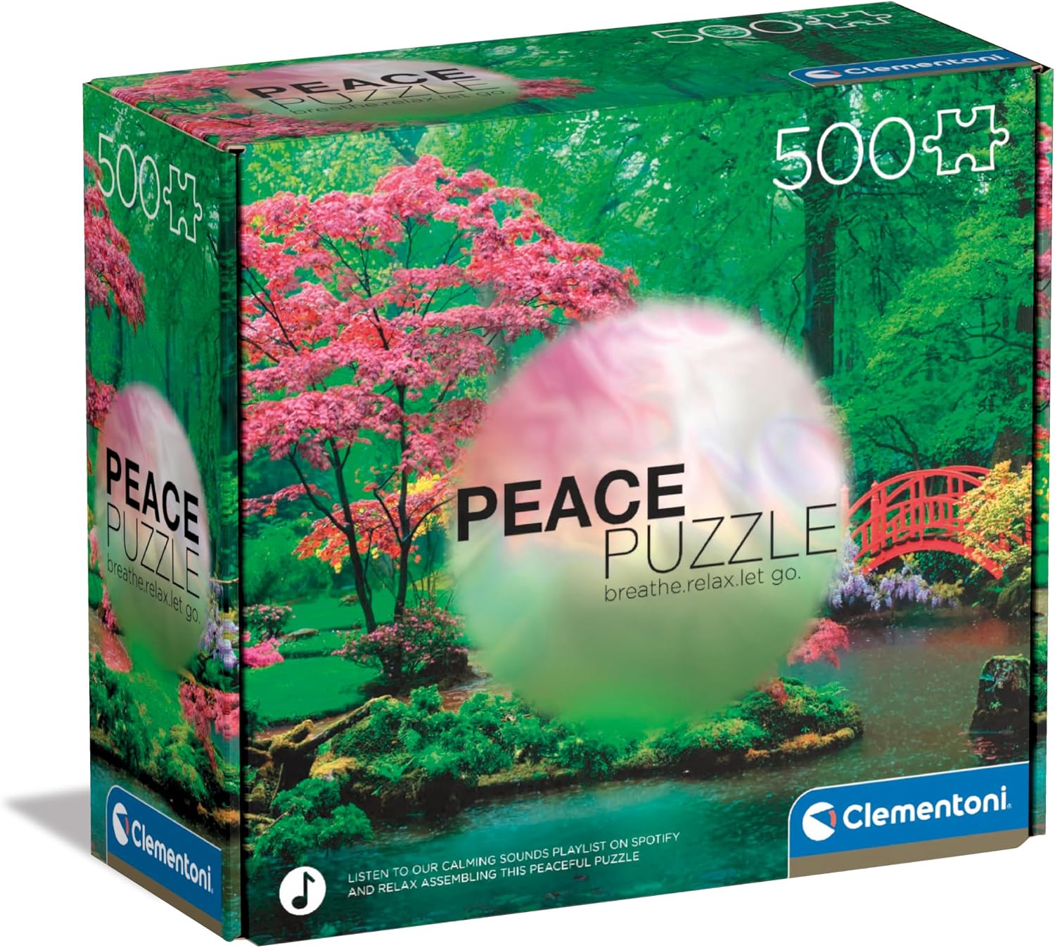 Detalle de Clementoni 500-teilige Peace Collection „Raindrops Lullaby“ – Puzzle für Familie & Deko an der Wand