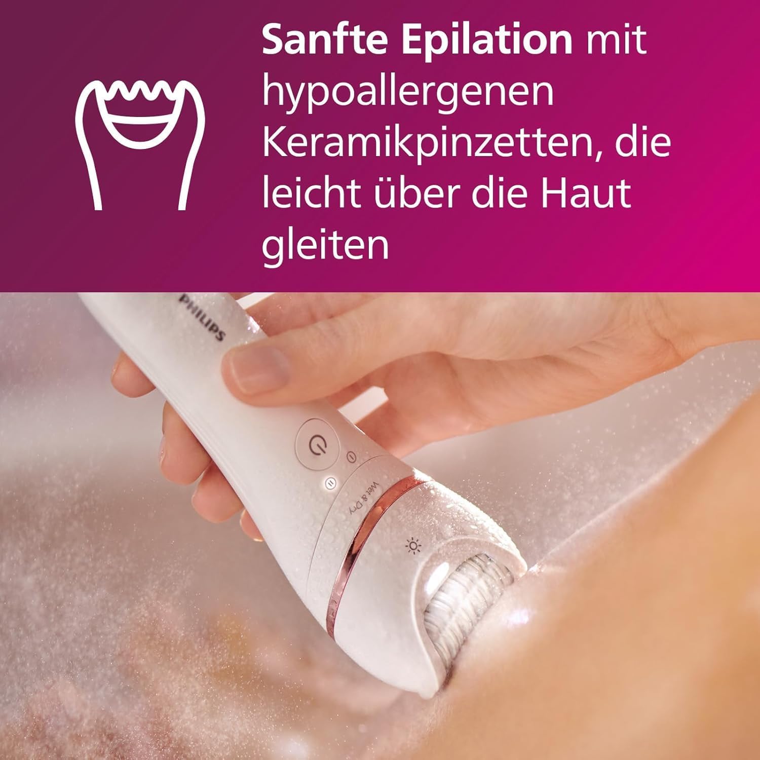 Detalle 2 de Philips Epilierer Series 8000 BRE740/10 9 Zubehör