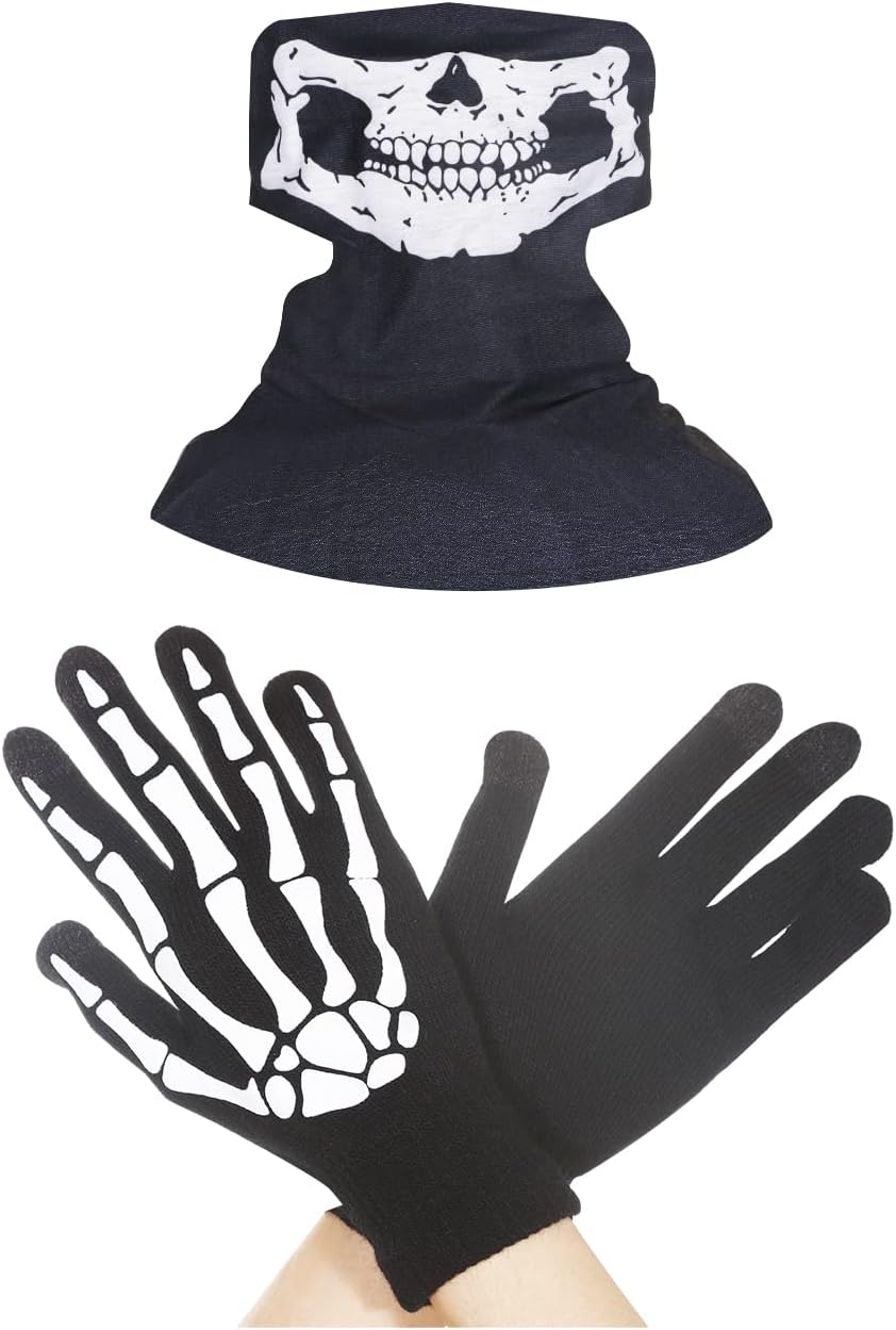 Detalle 2 de BILLMOSS BM-TY-HL06 Grim Reaper Costume with Velvet Cloak, Skull Mask & Scythe