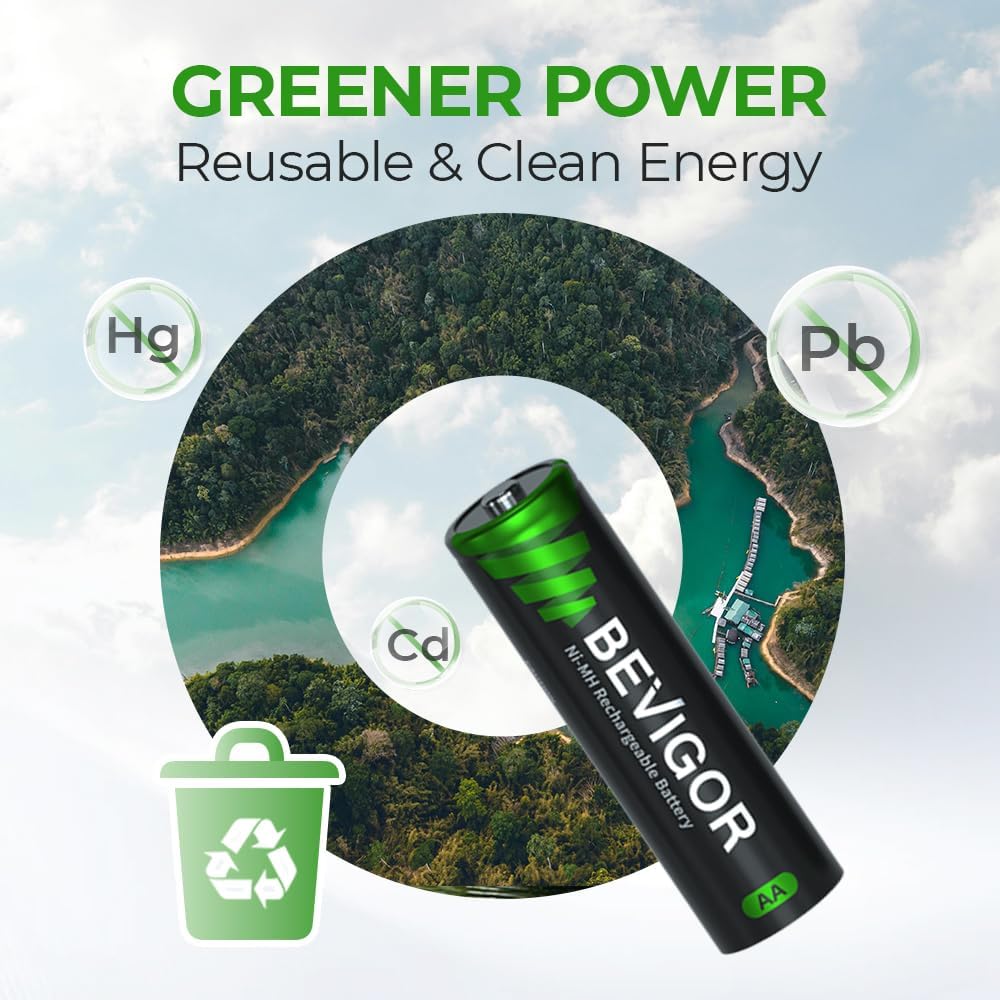 Thumbnail 3 de BEVIGOR 8x AA 2800mAh Rechargeable Batteries