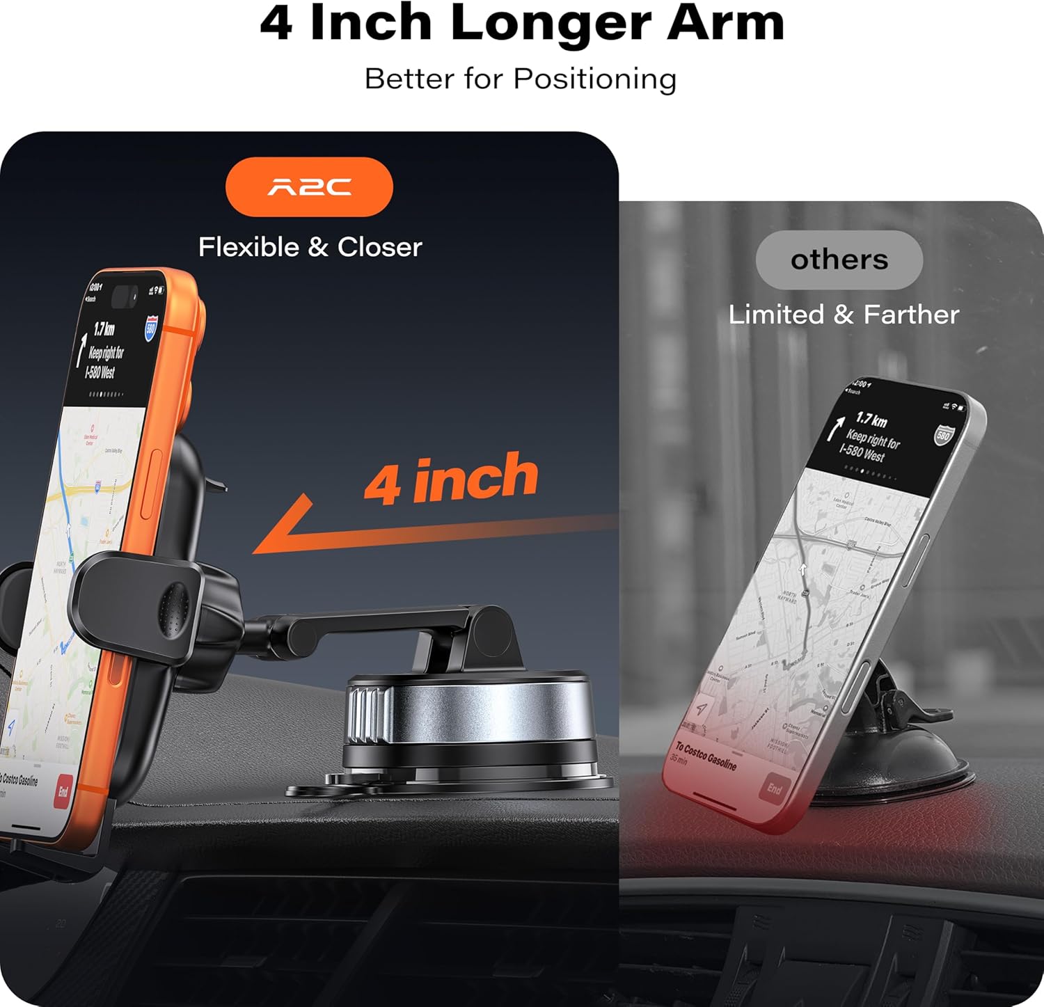 Thumbnail 6 de APPS2Car Handyhalterung Auto Saugnapf Gel-Lock 67 mm – universell für Smartphones 4,7–6,8 Zoll