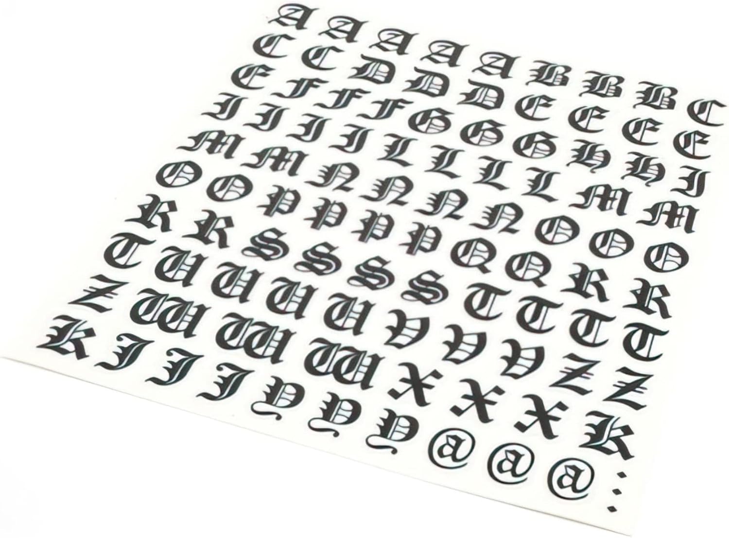 Detalle de Quattroerre Kit Lettres Adhésives Gothique, Noir