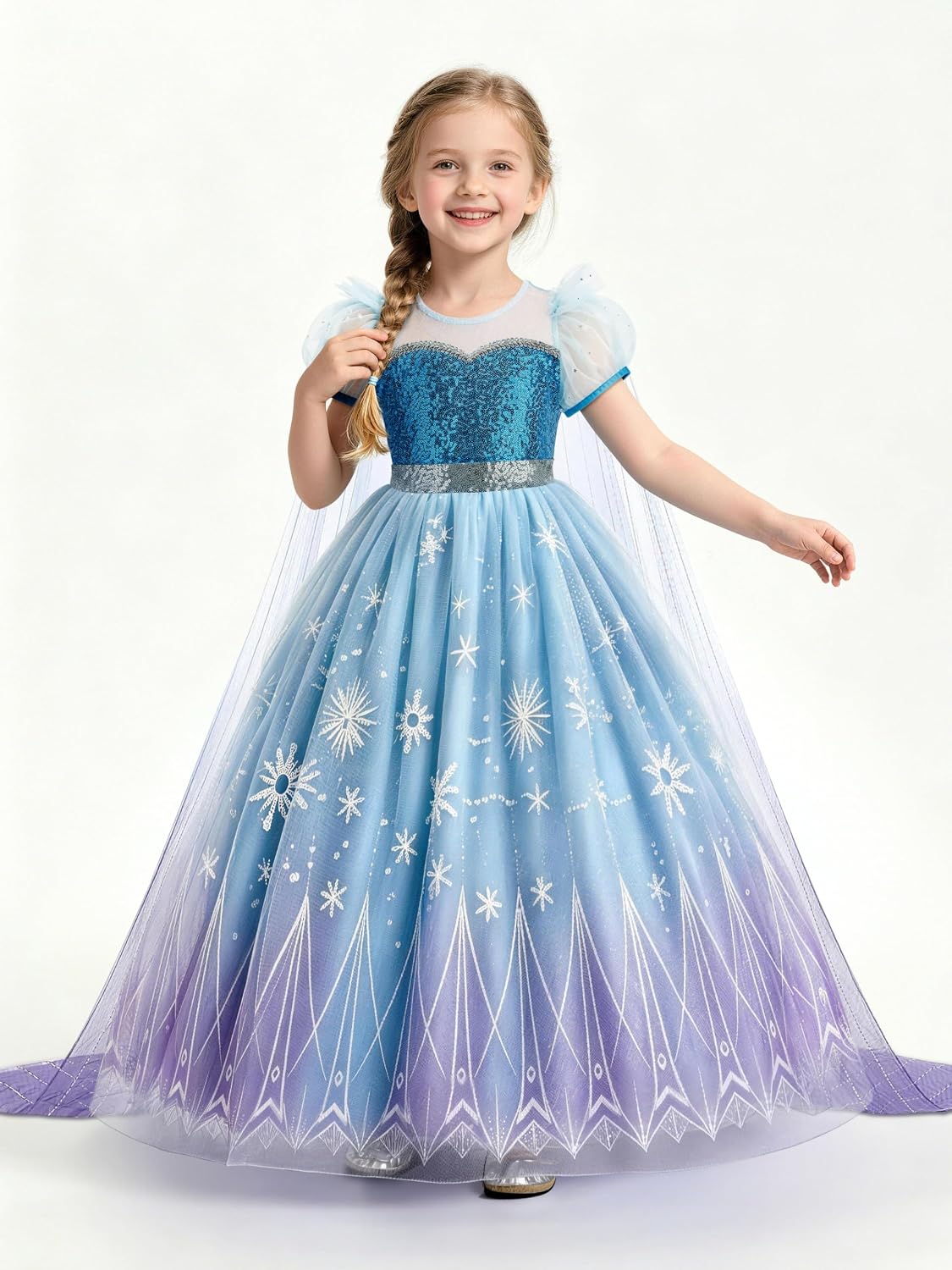 Detalle de BLINGCOS Kostüm Mädchen – Musik-Sync Prinzessin Kleid inkl. 6 Zubehörteilen