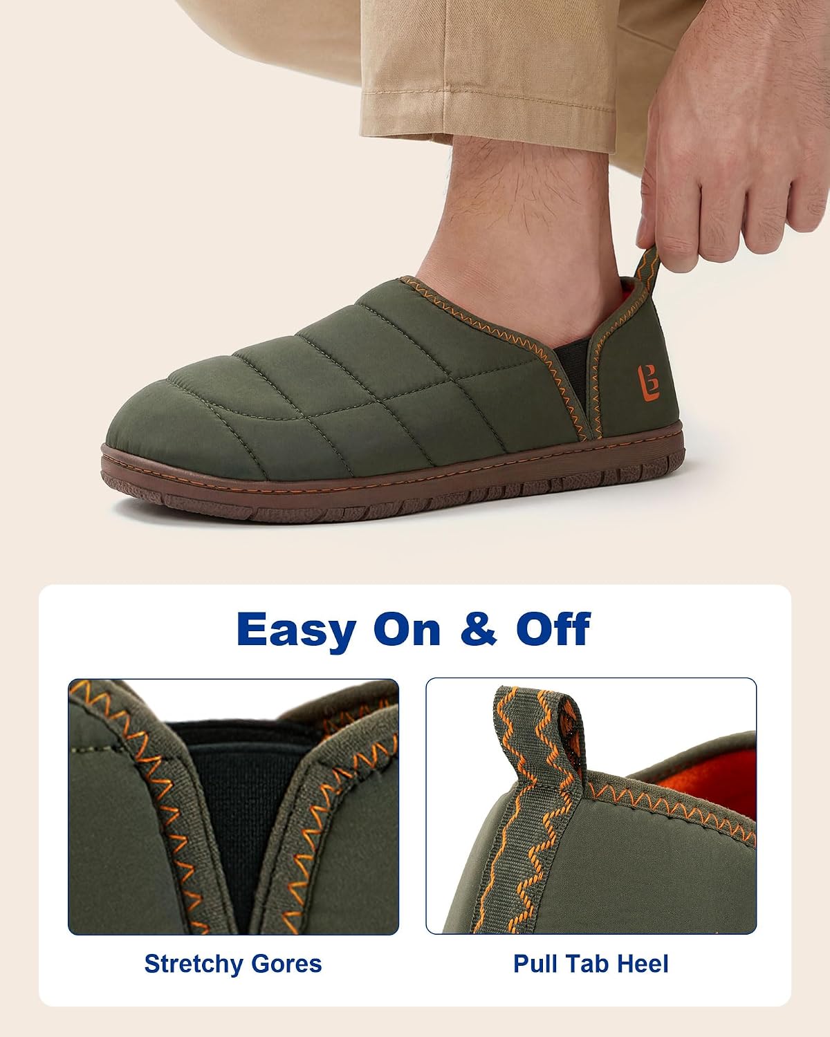 Detalle 2 de LongBay Men's Slippers with Nylon Upper