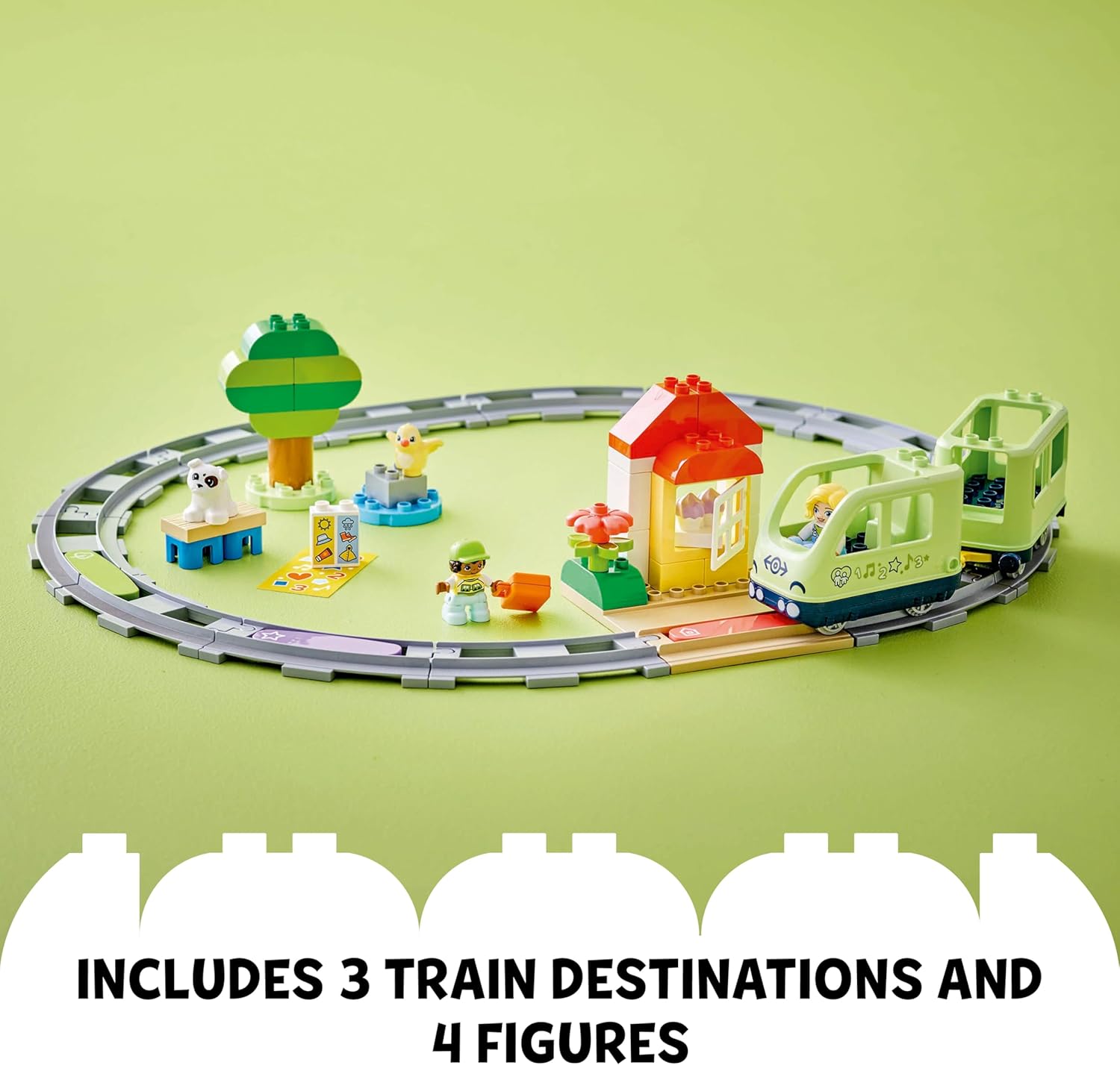 Detalle 2 de LEGO DUPLO Interactive Adventure Train Set 10427 – Toddler learning toy for 2+ year olds