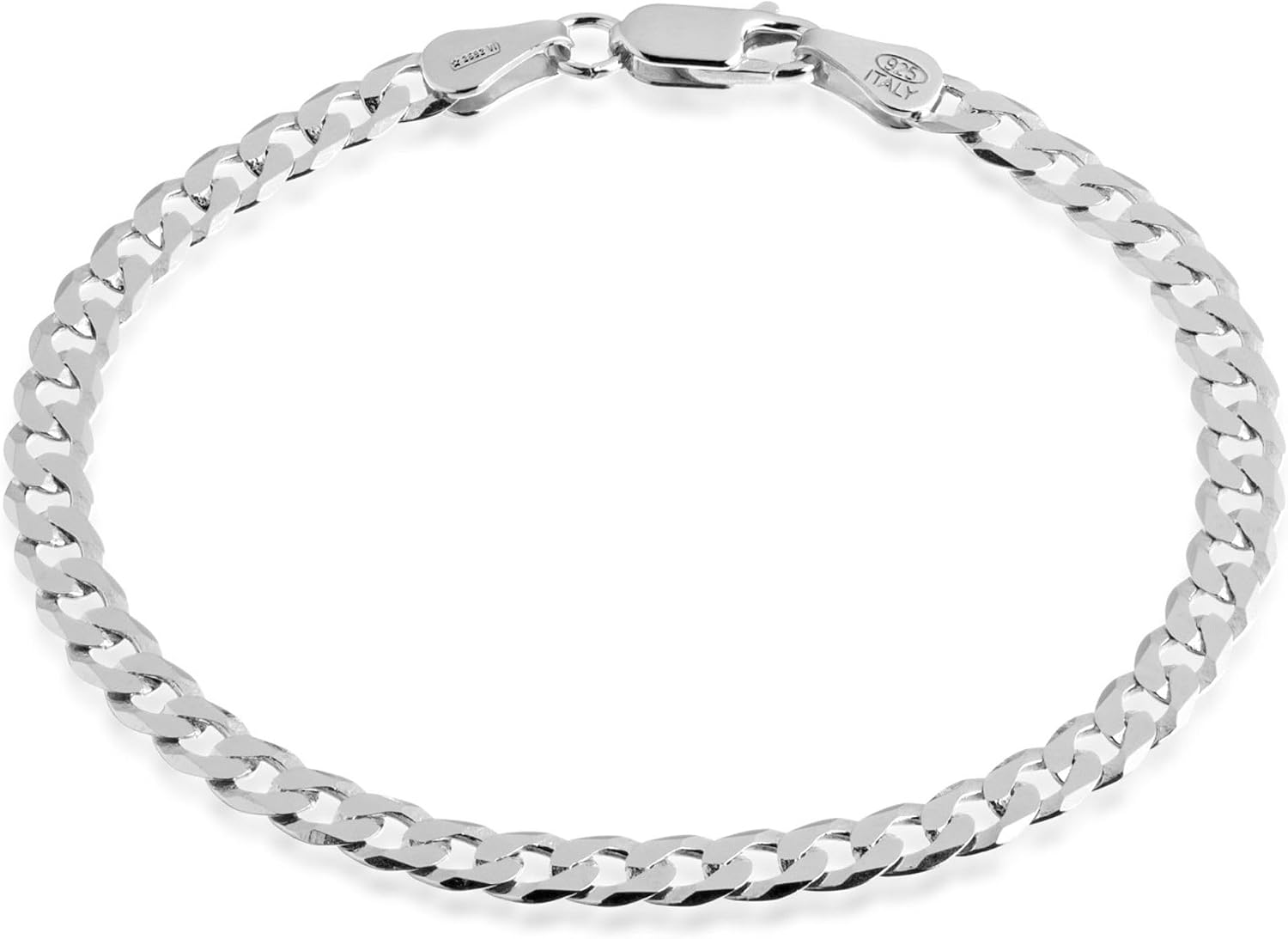 Detalle de QUADRI Silber Armband Herren – Panzerkette 925 Silber, Handarbeit aus Italien