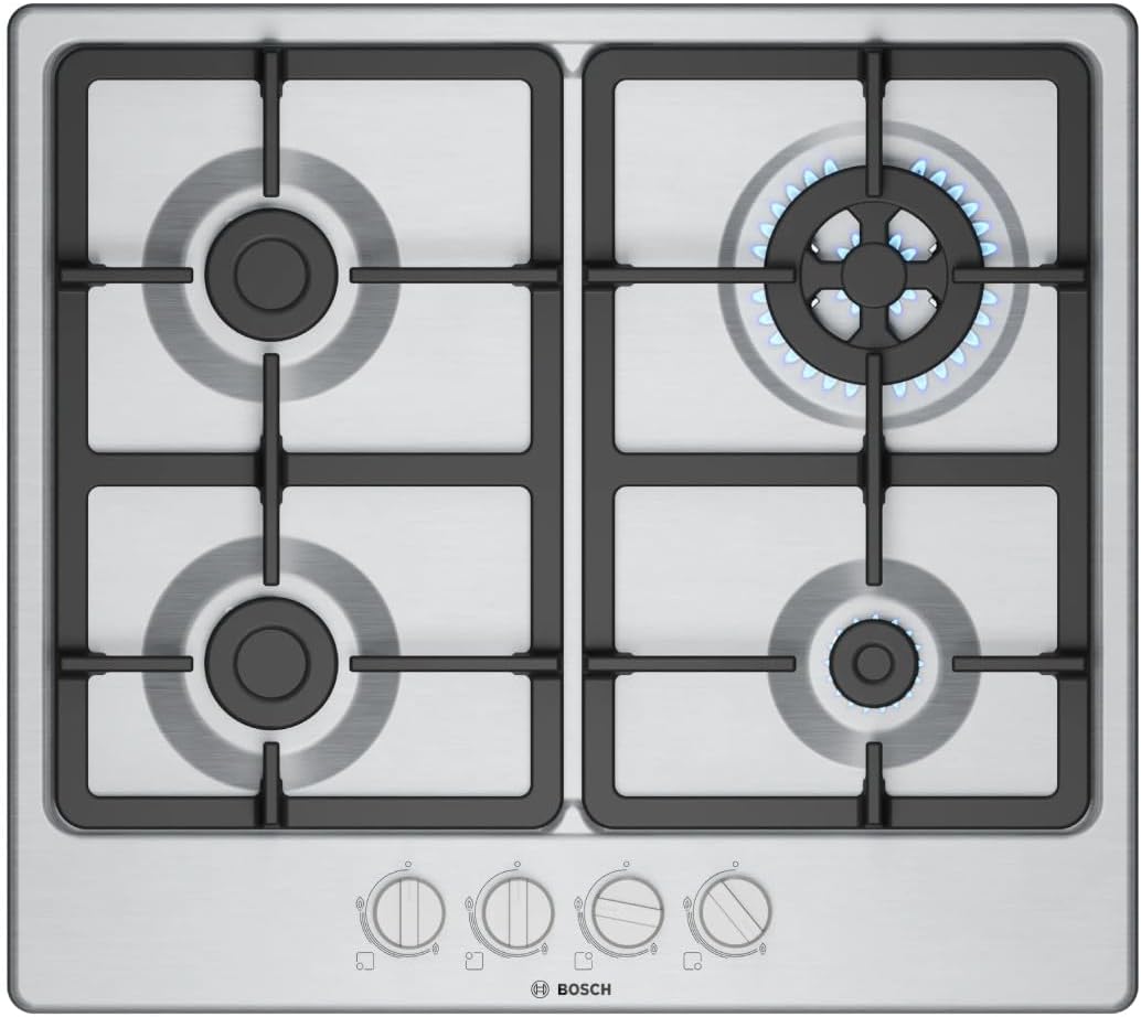 Thumbnail 6 de Bosch PGP6B6K80 Serie 4 Piano cottura a gas 60 cm – acciaio smaltato nero