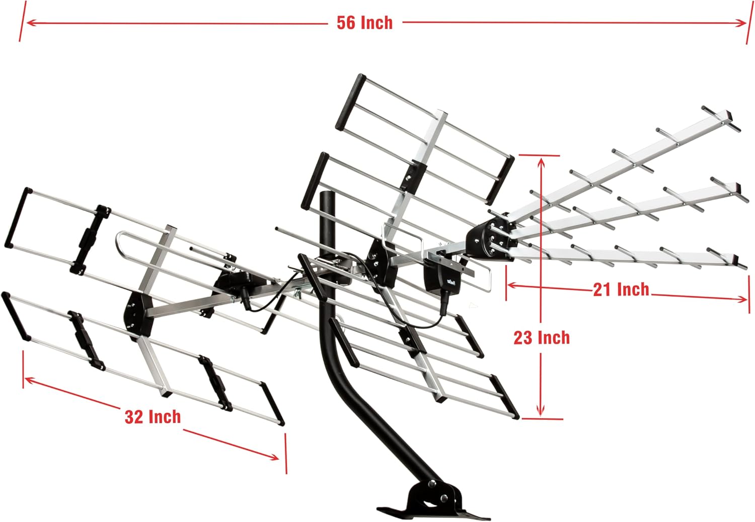 Thumbnail 6 de Five Star Outdoor TV Antenna 200 Miles Long Range: Upgraded Yagi for HD VHF/UHF with ATSC 3.0 and 4K Broadcast