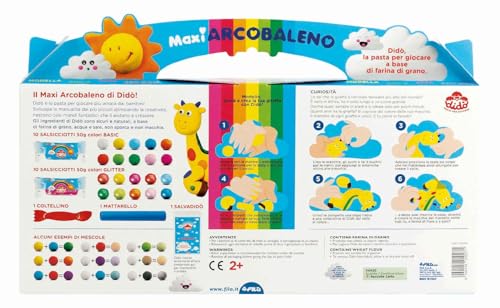 Thumbnail 2 de DIDÒ Set Creativo Pasta per Giocare Maxi Arcobaleno: creatività XL per i piccoli modellatori