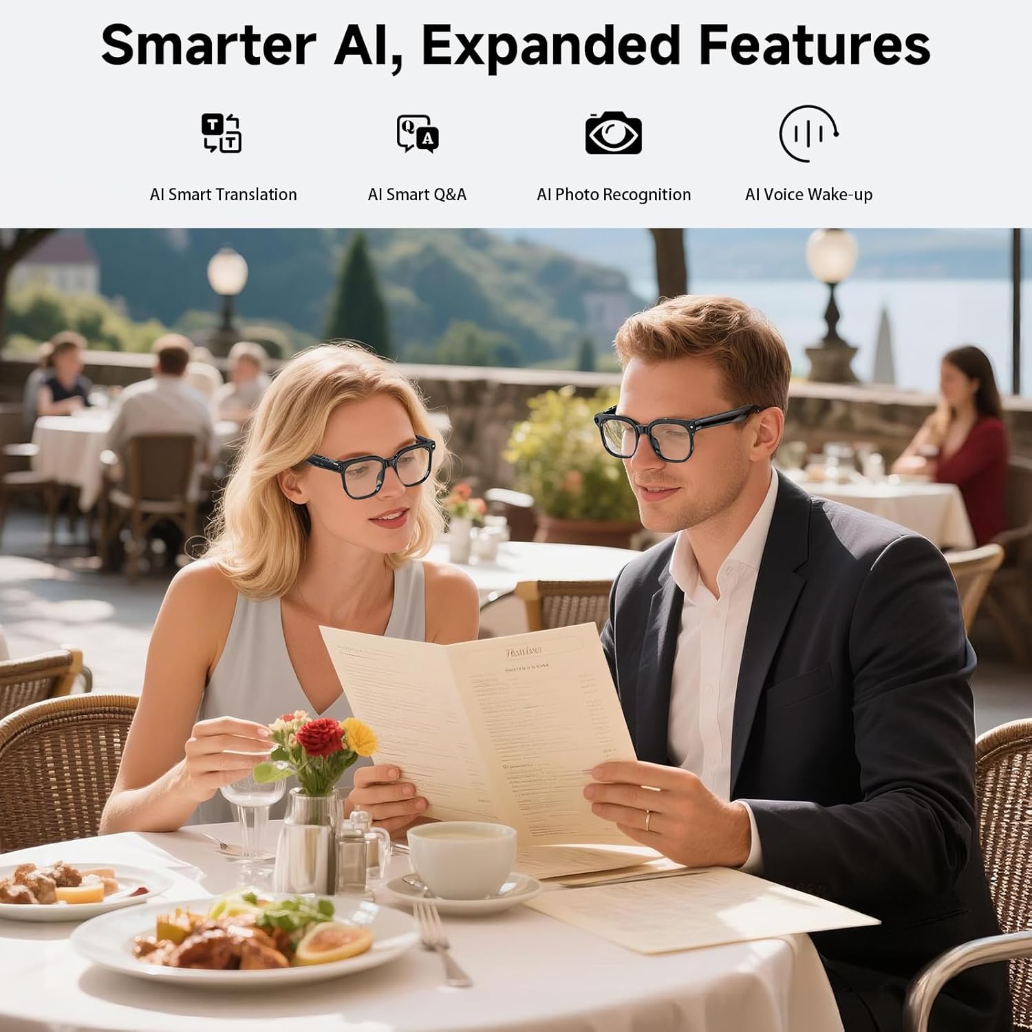 Thumbnail 6 de AI Smart Glasses with Camera: 4K Recording, Real-Time Translation and ChatGPT Assistant