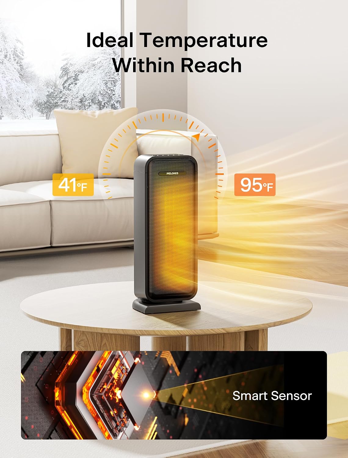 Thumbnail 6 de Pelonis 1500W Electric Space Heater