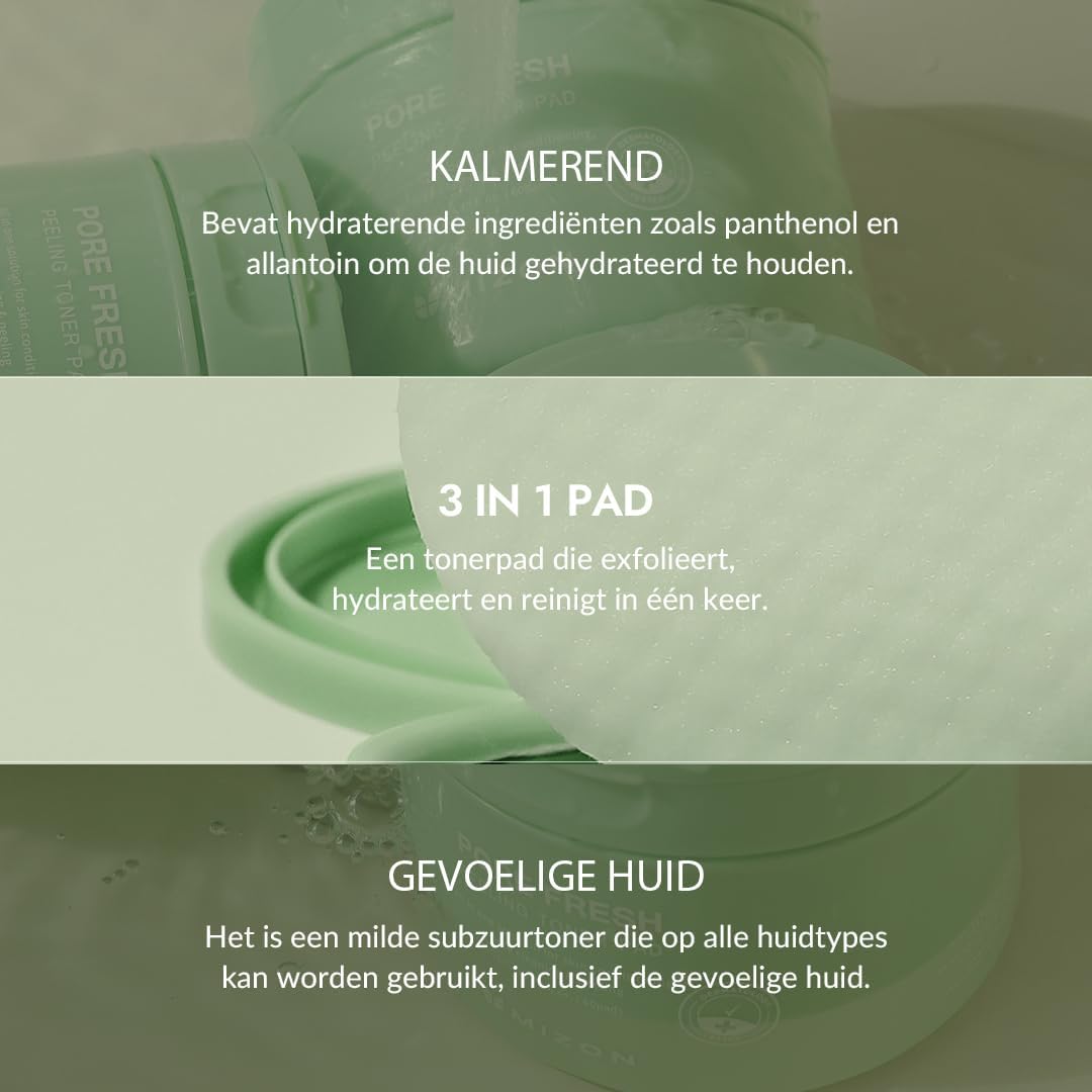 Thumbnail 4 de MIZON Pore Fresh Peeling Toner Pad met AHA, BHA en PHA, 60 stuks