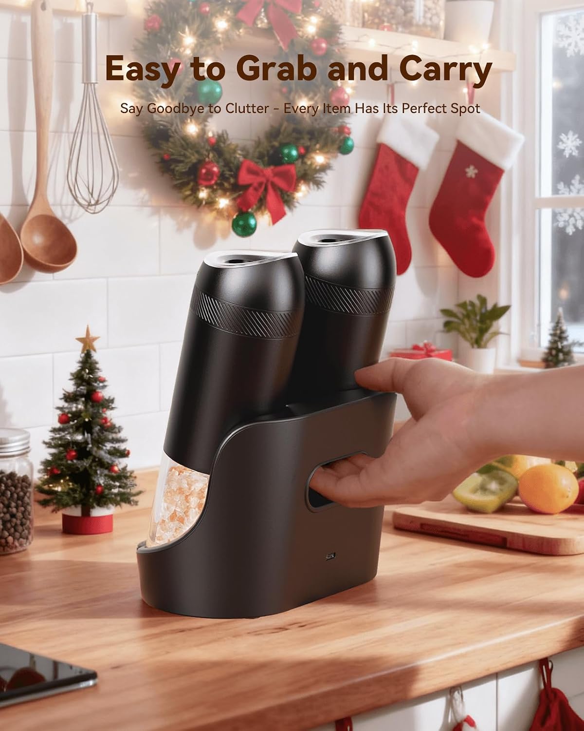 Detalle de WONMAKE Gravity Salt & Pepper Grinder