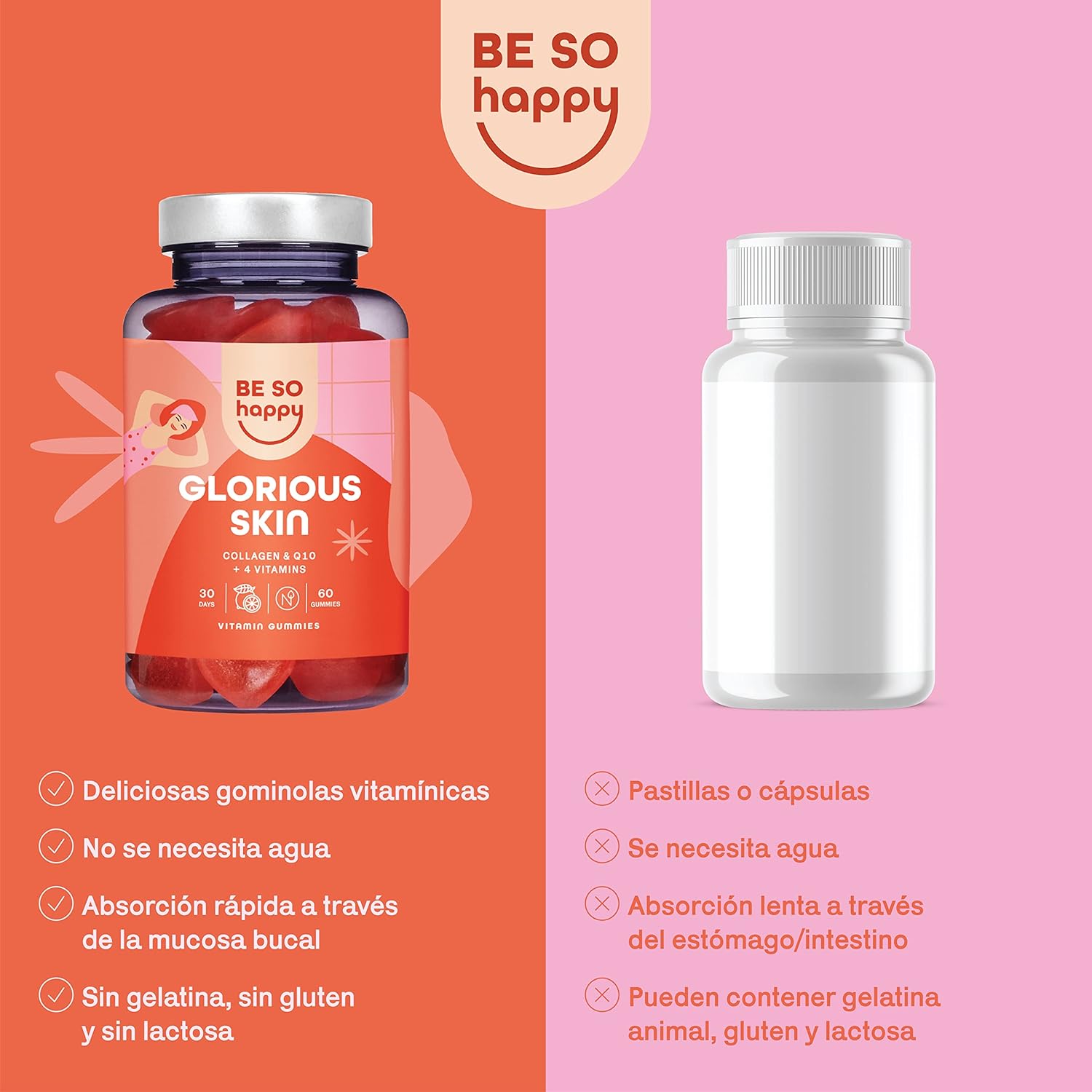 Thumbnail 5 de BeSoHappy® Gominolas de Colágeno y Q10 🍊 30 días
