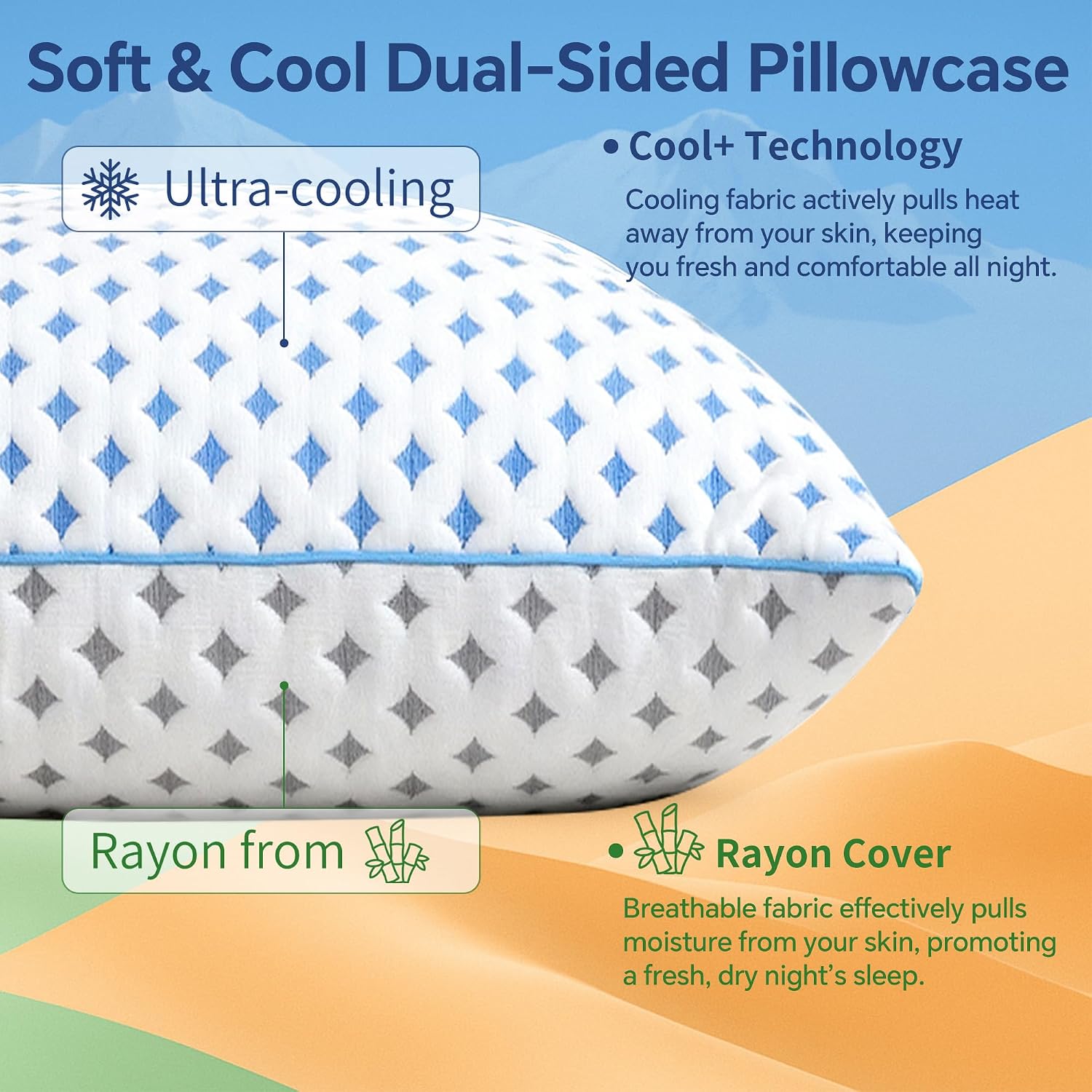 Thumbnail 2 de LOVELYREST Memory Foam Pillows 2 Pack: Adjustable King Loft with Cooling Breathability