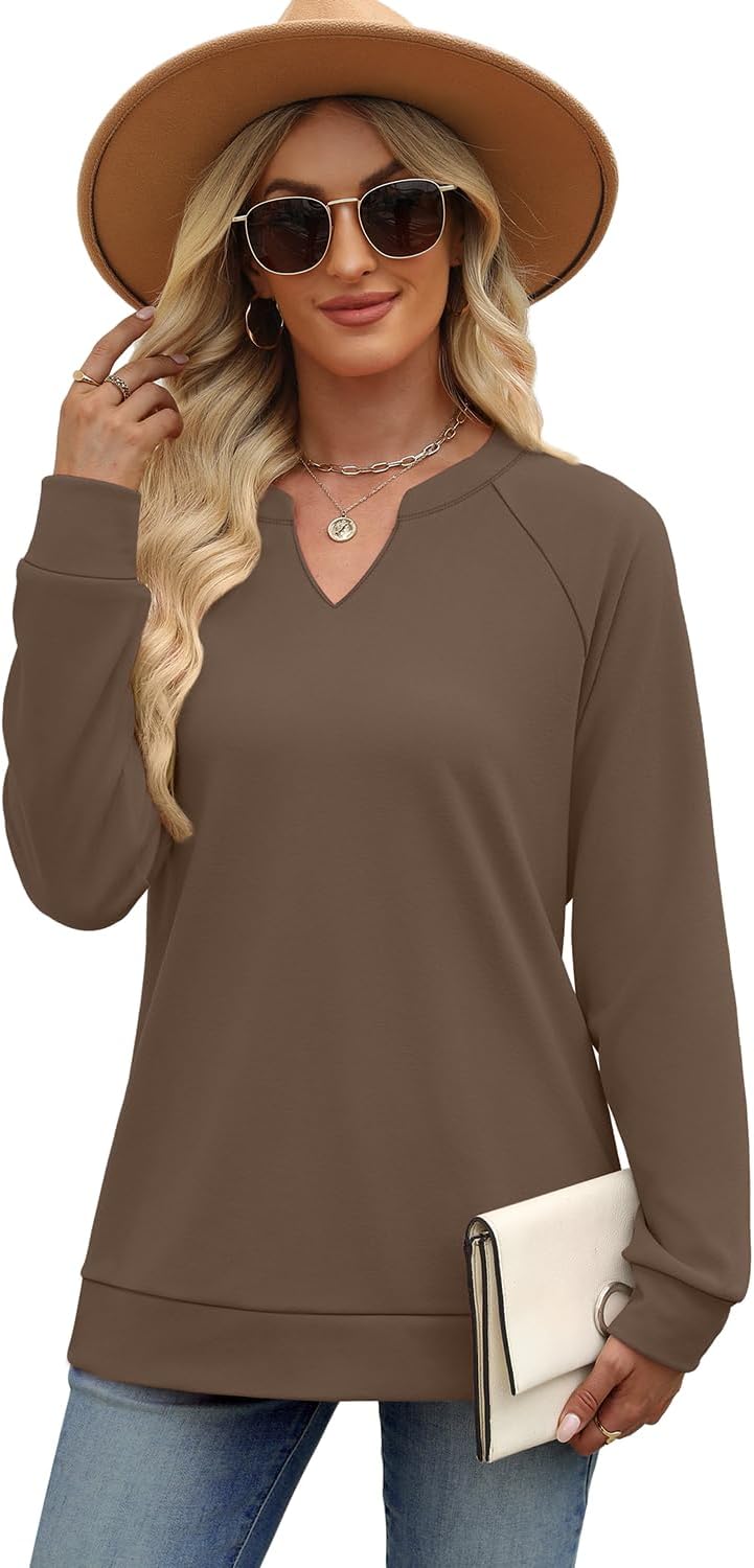 Thumbnail 2 de Aokosor Women's V-Neck Sweatshirt: Lightweight, Versatile Long Sleeve Top