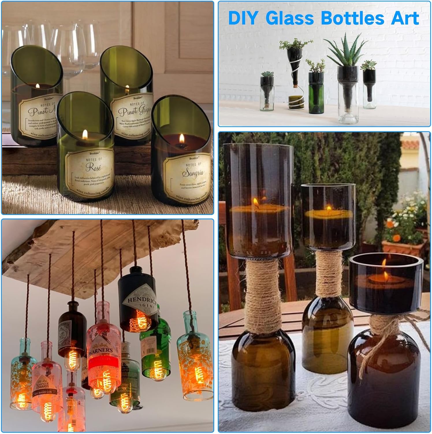 Thumbnail 6 de Glasschneider für Flaschen – verbessertes Modell mit 5 Stützrädern, Diamantkarbidklingen und Glasöl