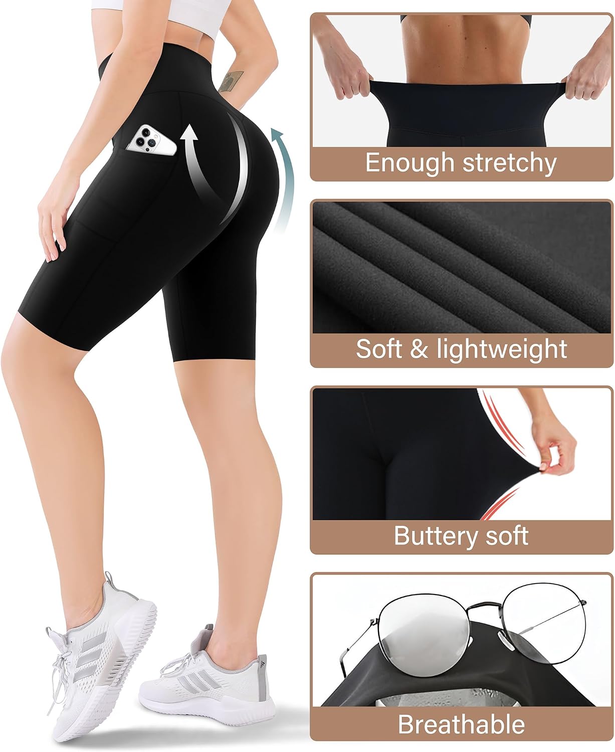 Thumbnail 4 de Blisset Women's High-Waisted Capri Leggings, Tummy Control & Side Pockets