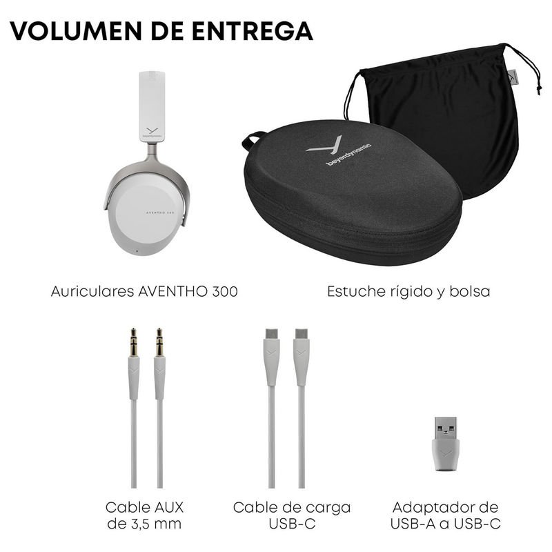 Detalle de Beyerdynamic Aventho 300: Auriculares Bluetooth con ANC y sonido 3D para disfrutar de la música tal como fue grabada
