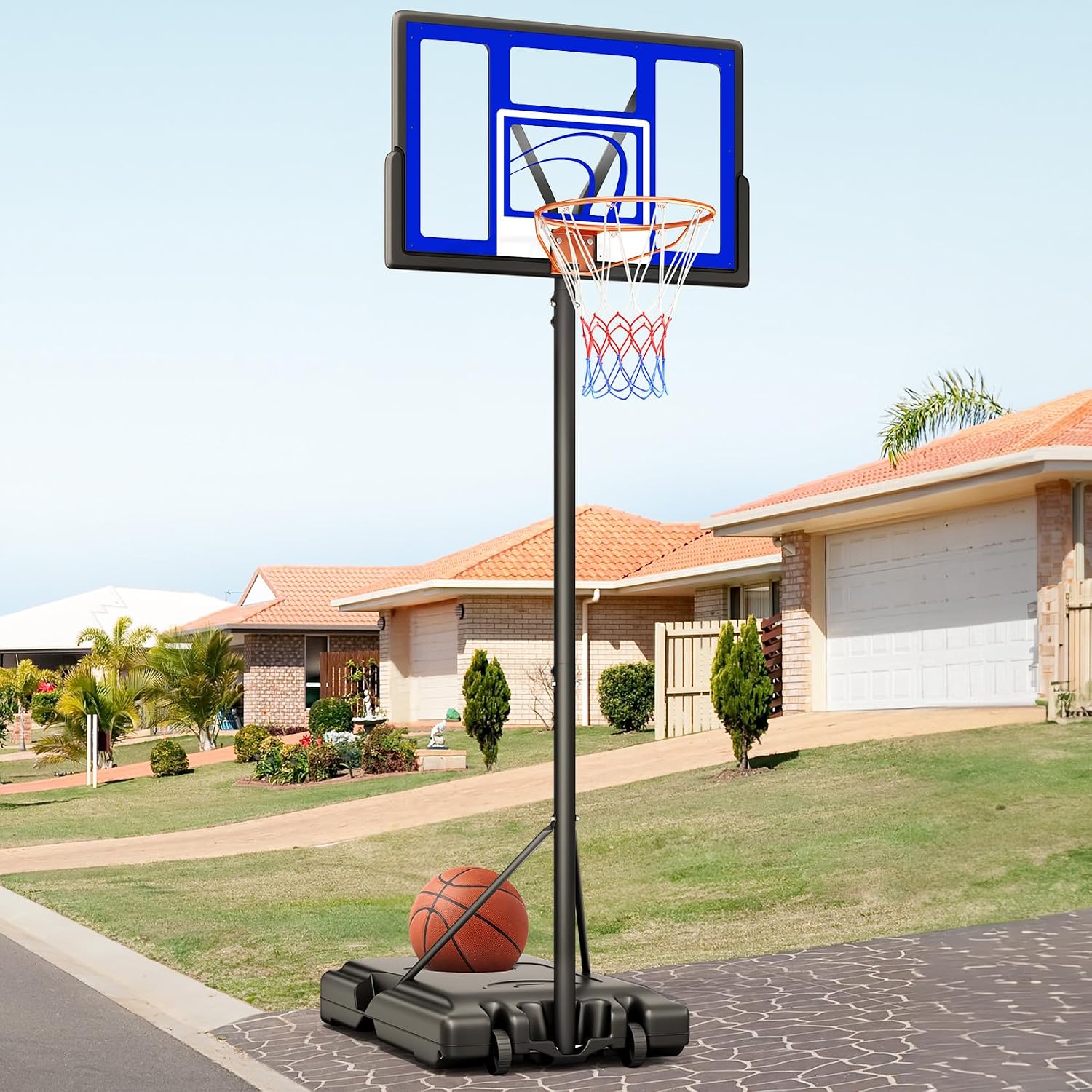 Thumbnail 6 de TONBUX M021A-2 Adjustable Basketball Hoop, 44-Inch Polycarbonate Backboard