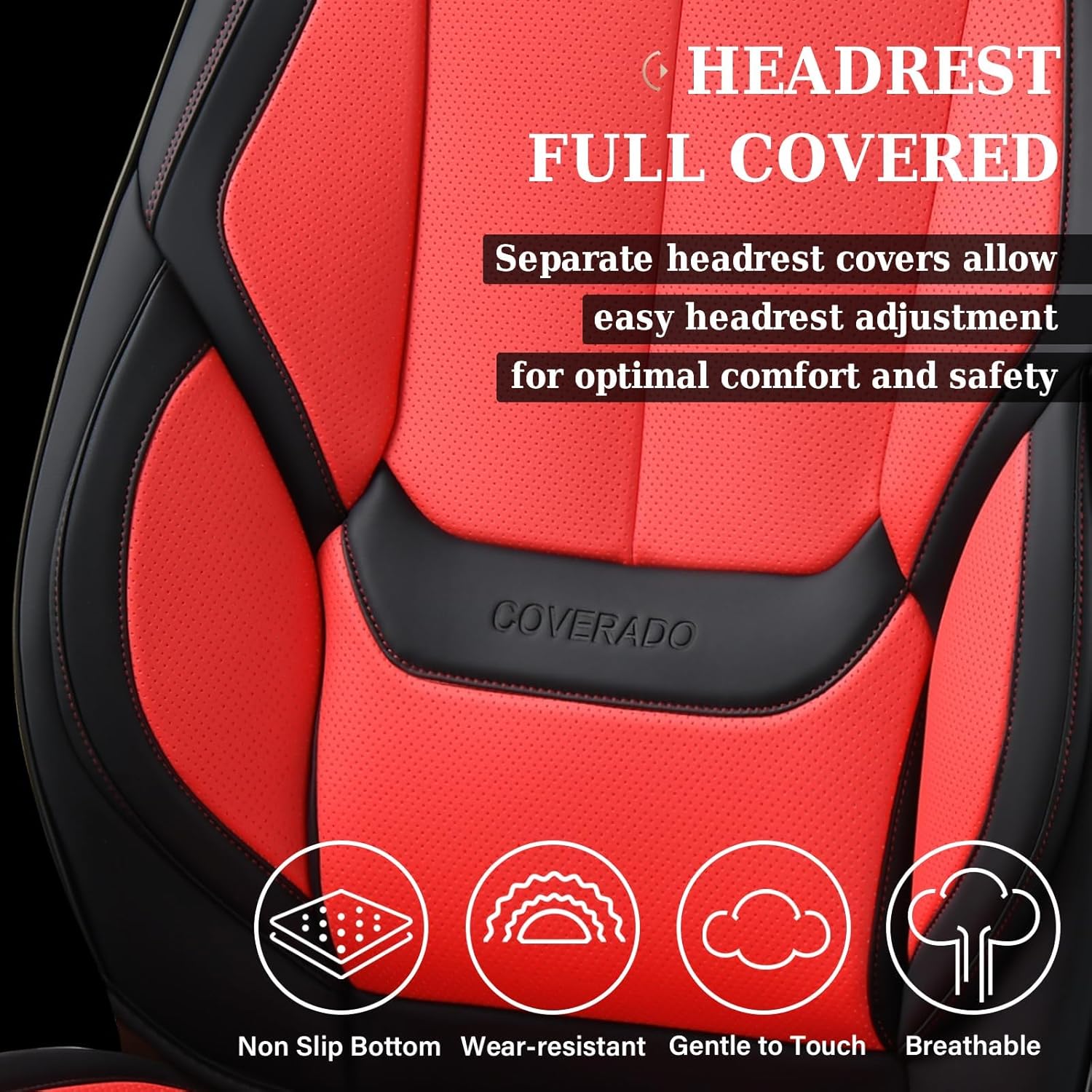 Thumbnail 6 de Coverado Seat Covers: Front Car Seat Covers in Nappa Leather, Waterproof, Universal Fit