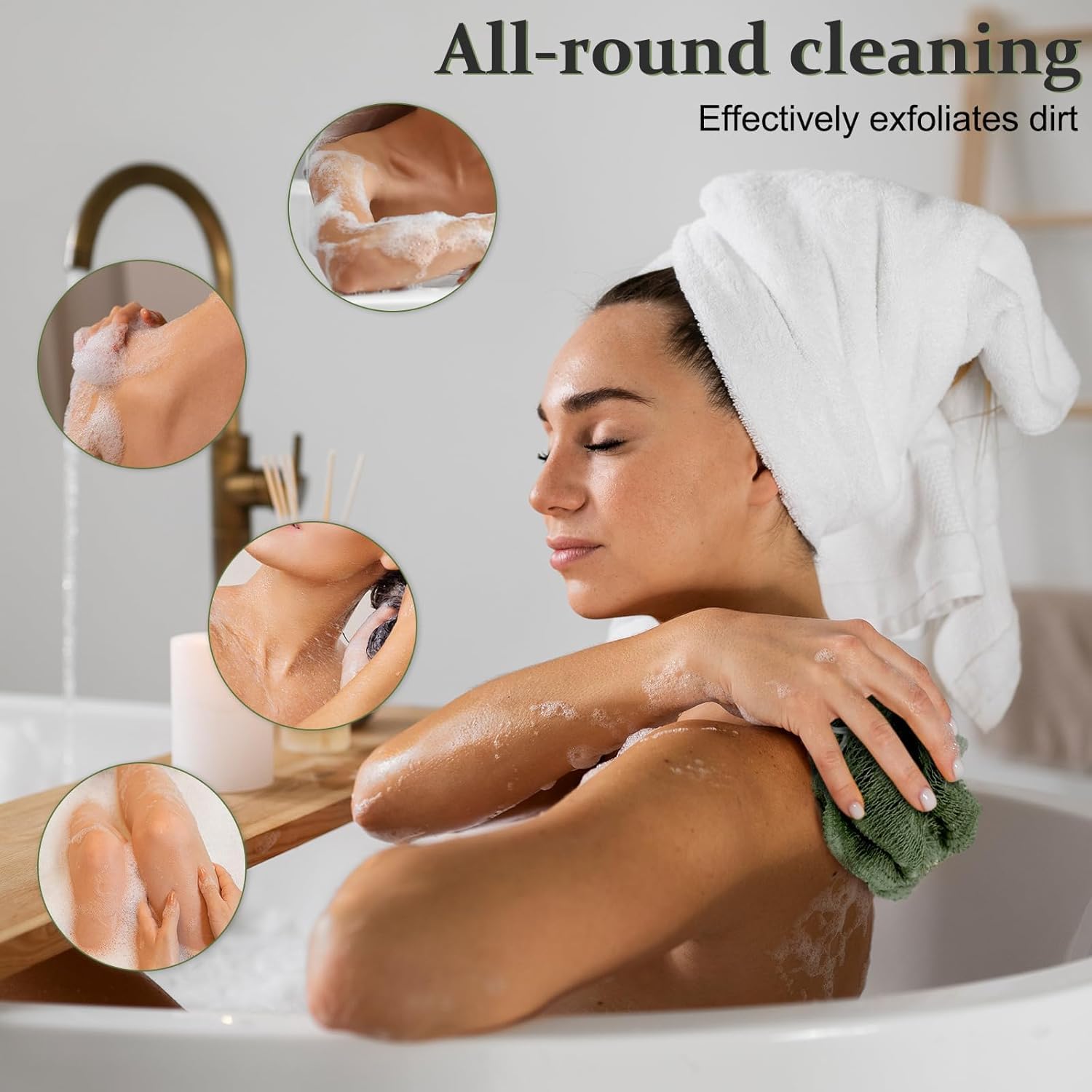 Thumbnail 5 de Starhot African Net Sponge Authentic with Knots (1-Pack) – 110cm exfoliating back & body scrubber