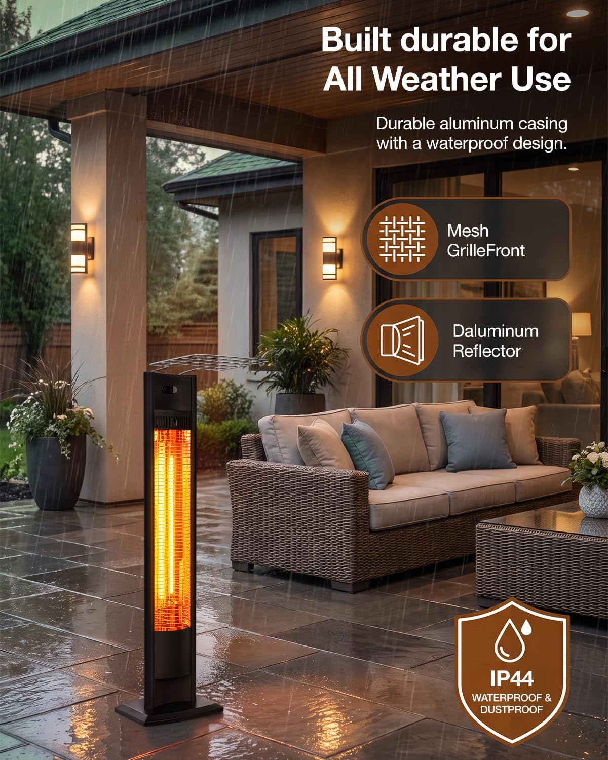 Thumbnail 4 de hykolity Electric Patio Heater 38.5-Inch