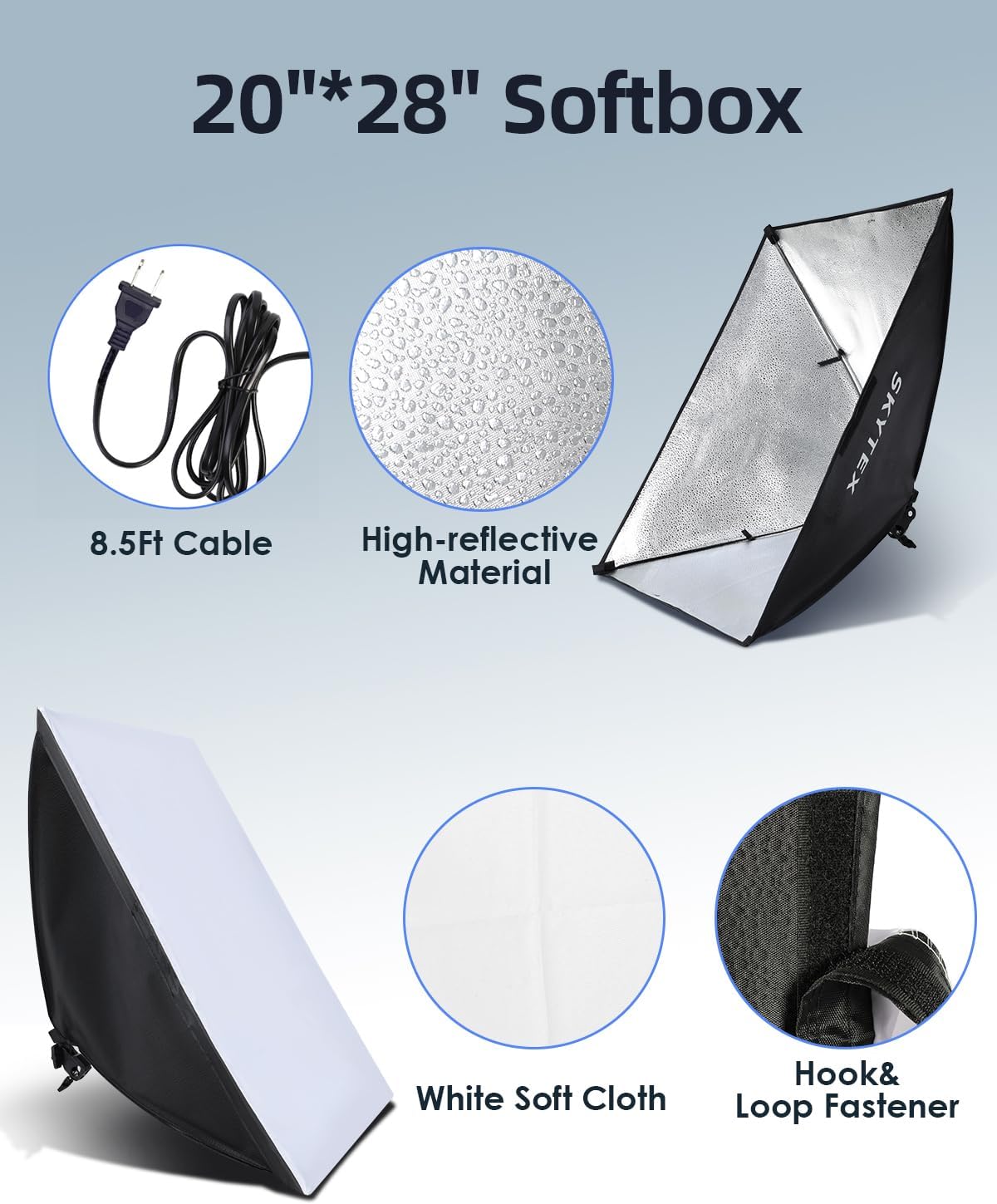 Detalle 2 de Skytex Softbox Lighting Kit 20x28in 2-Pack