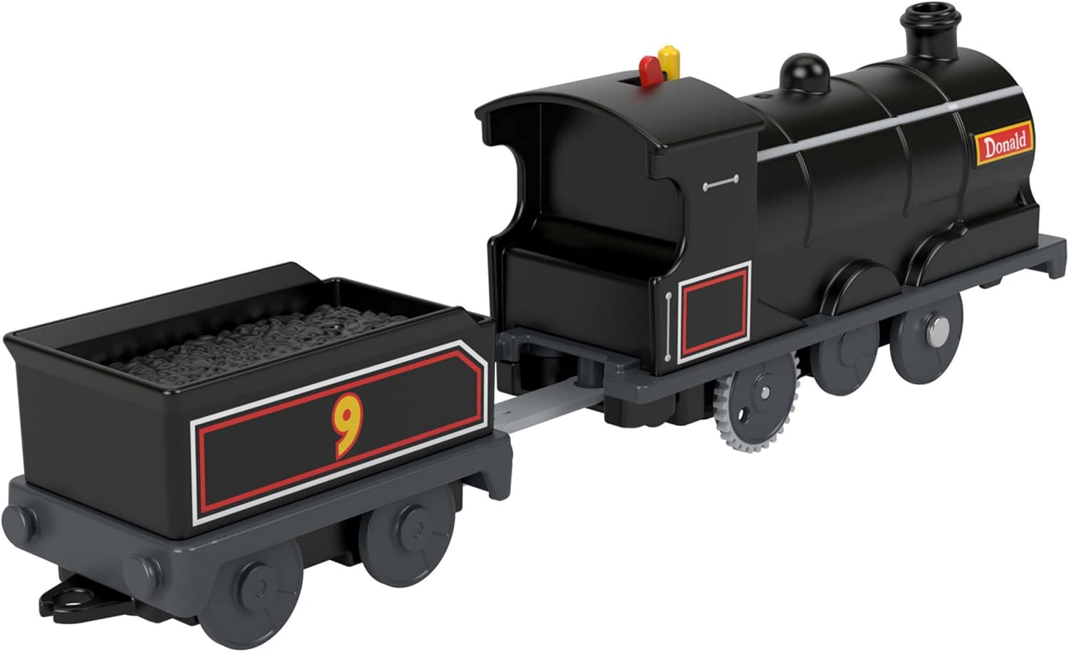 Detalle de Thomas & Friends Motorised Toy Train Donald (battery-powered) with coal cargo car, JBW21