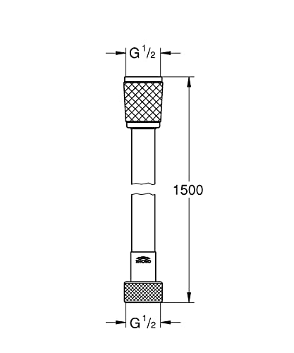 Detalle 2 de Grohe VitalioFlex Trend QuickFix 1500 mm — flexo de ducha