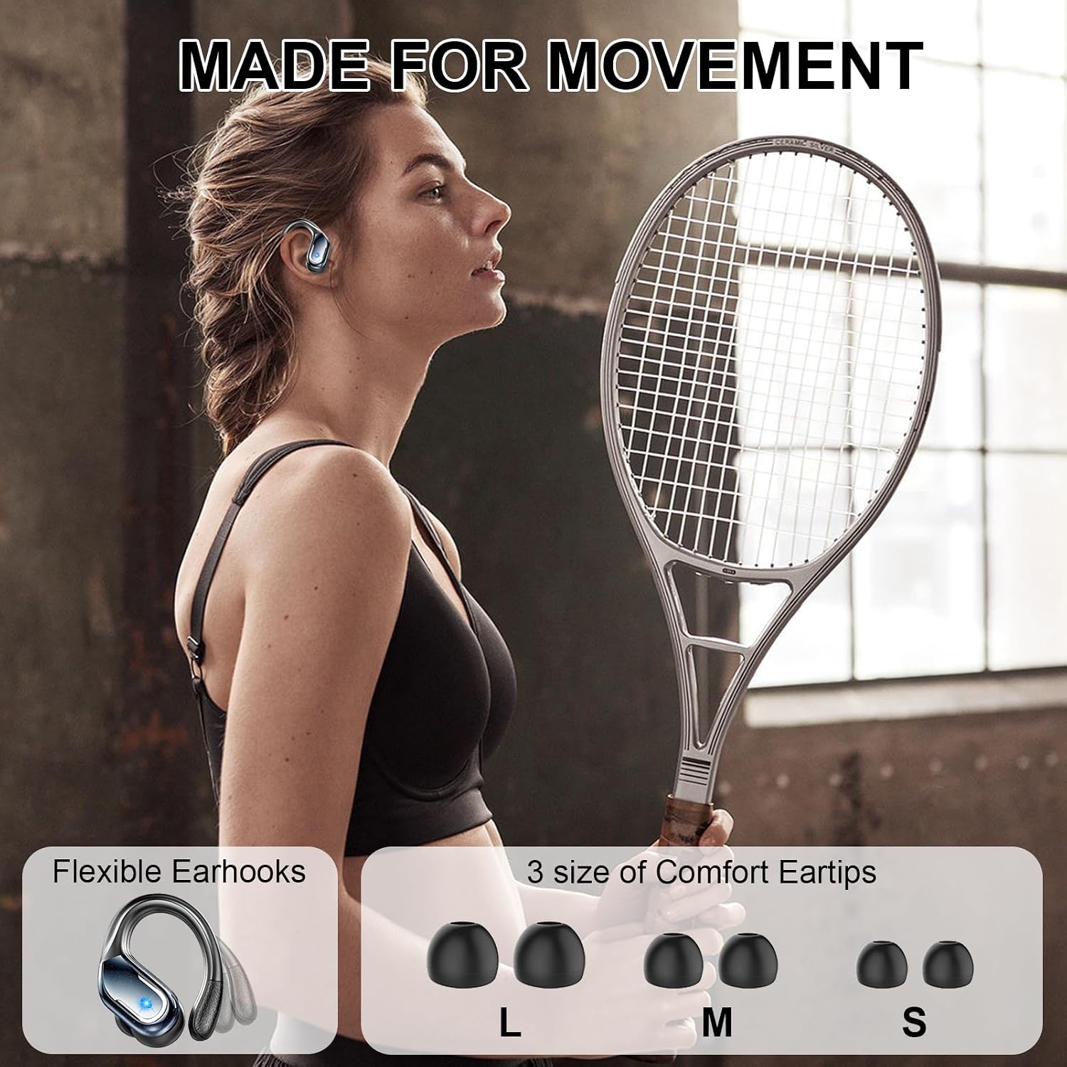 Thumbnail 6 de Wireless Earbuds, 2026 Bluetooth 5.4 Sport Headphones with 75H Playback and IPX8 Waterproofing