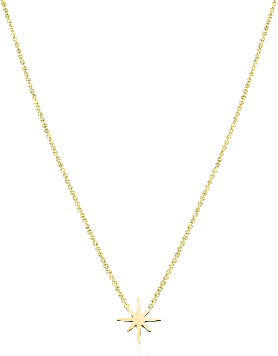 Detalle de KristLand 18 Karat vergoldete Titanstahl Halskette – Verstellbare Länge, Zirkonia, Rose Gold/Gold/Silber