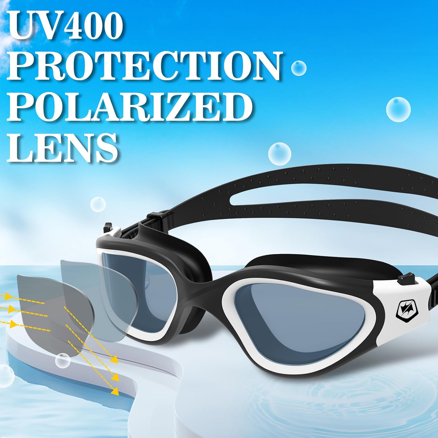 Detalle de WIN.MAX Polarized Swimming Goggles with Silicone Frame and Anti-Fog Lenses