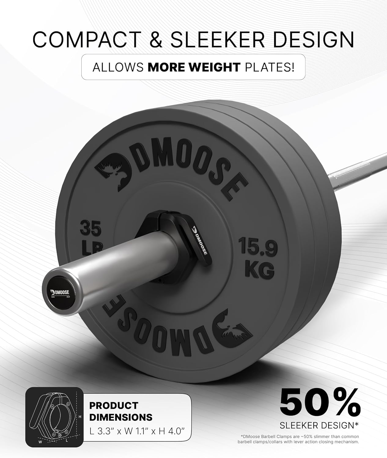 Thumbnail 2 de DMoose Barbell Clips 2 Inch Pair