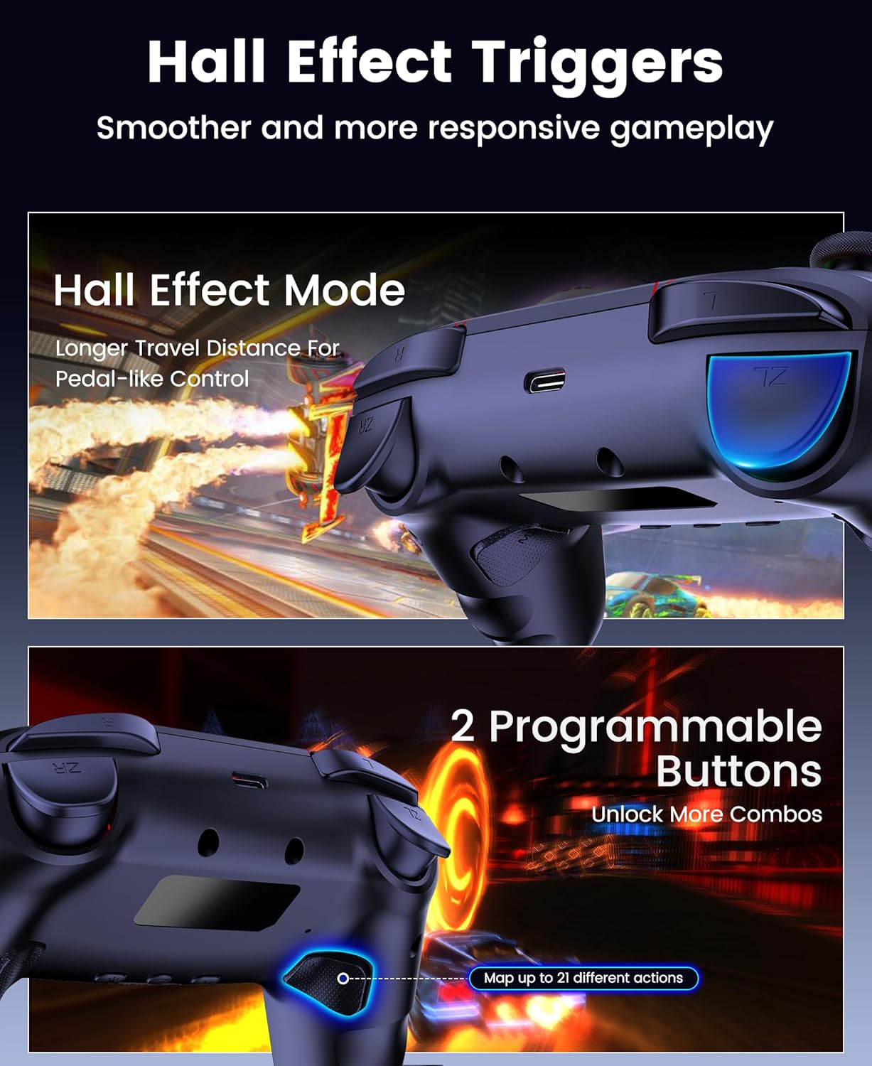 Detalle de CoguyTech PC Controller mit Ladestation – Bluetooth Gamepad für Windows, Switch, Android & iOS