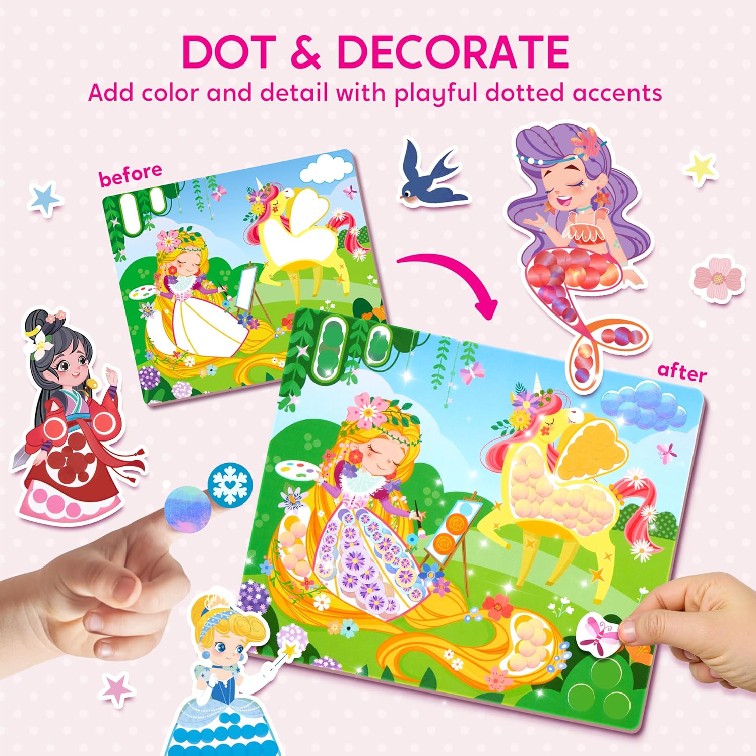 Thumbnail 2 de Klever Kits Prinzessin-Punkt-Kunstset 1.470 Sticker 🎨