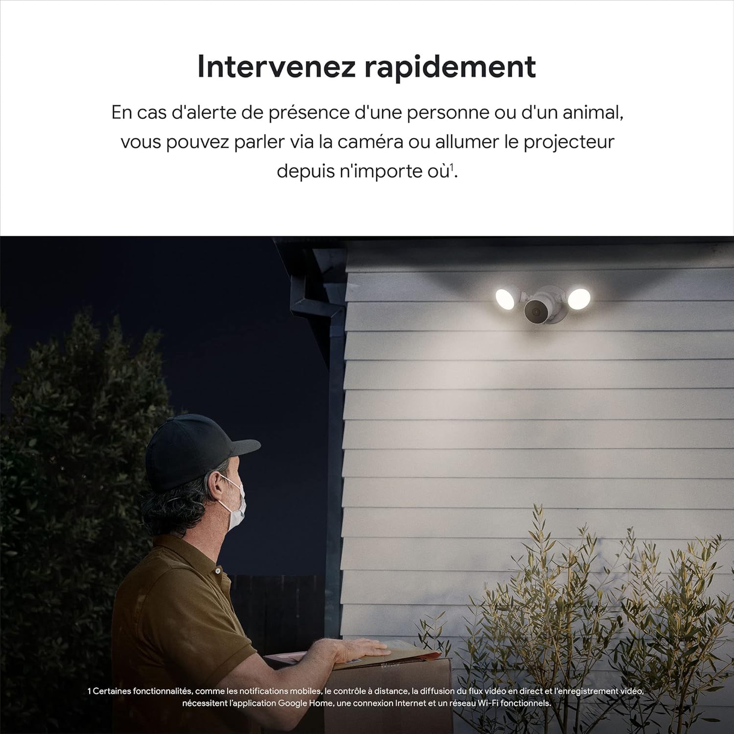 Thumbnail 2 de Nest Cam avec projecteur Extérieur Snow