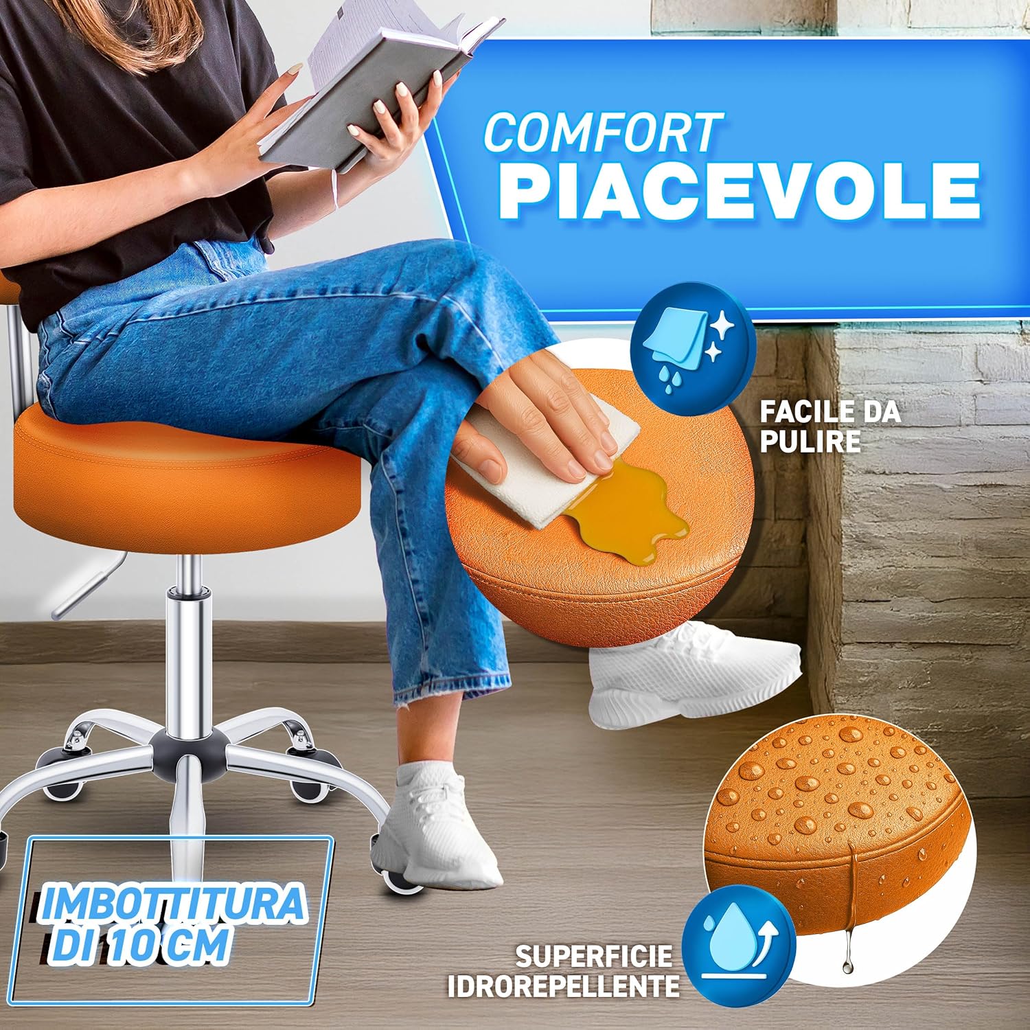 Thumbnail 3 de TRESKO Sgabello regolabile 46–58 cm