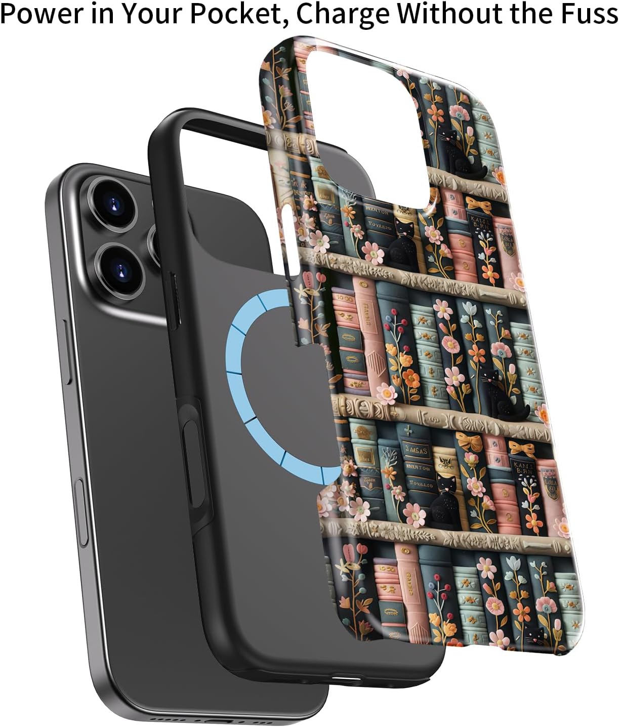 Detalle de Goodon iPhone 16 Pro Max slim floral MagSafe case