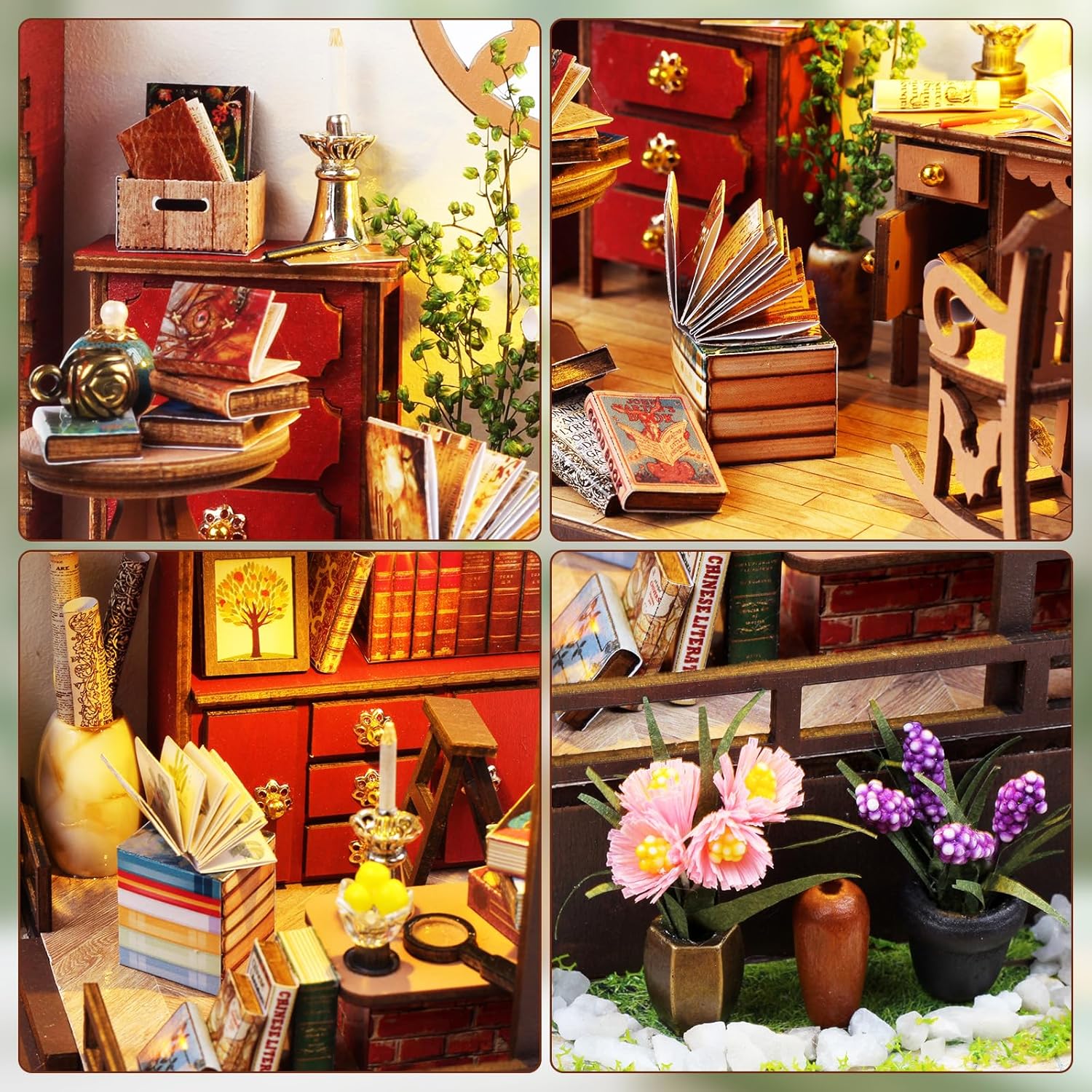Thumbnail 3 de Lycidae Book Nook Kit für Erwachsene DIY Miniaturhaus mit Licht (14+)