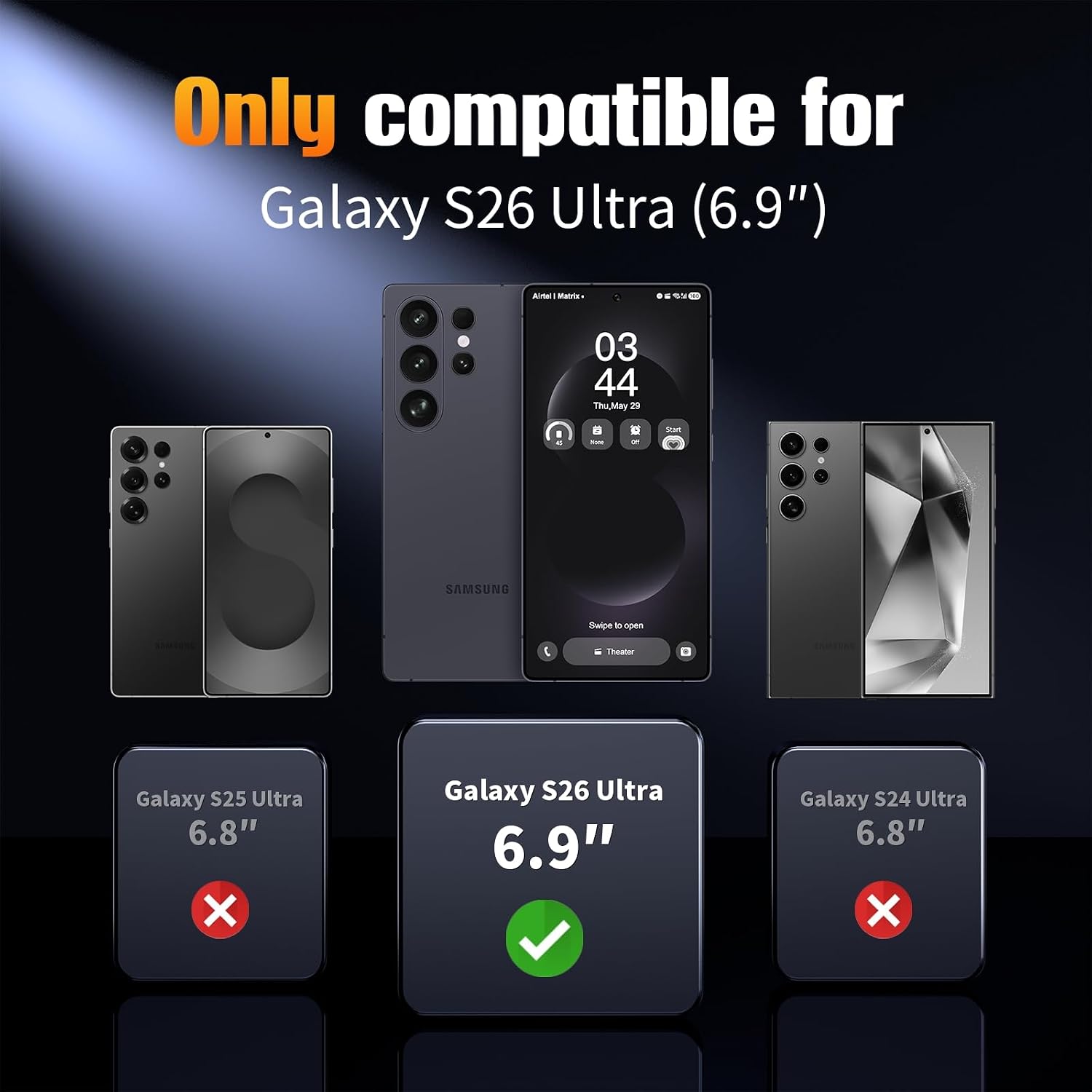 Detalle 2 de YNMEacc Magnetic Case for Samsung Galaxy S26 Ultra with Screen & Lens Protectors (6.9"), MagSafe Compatible