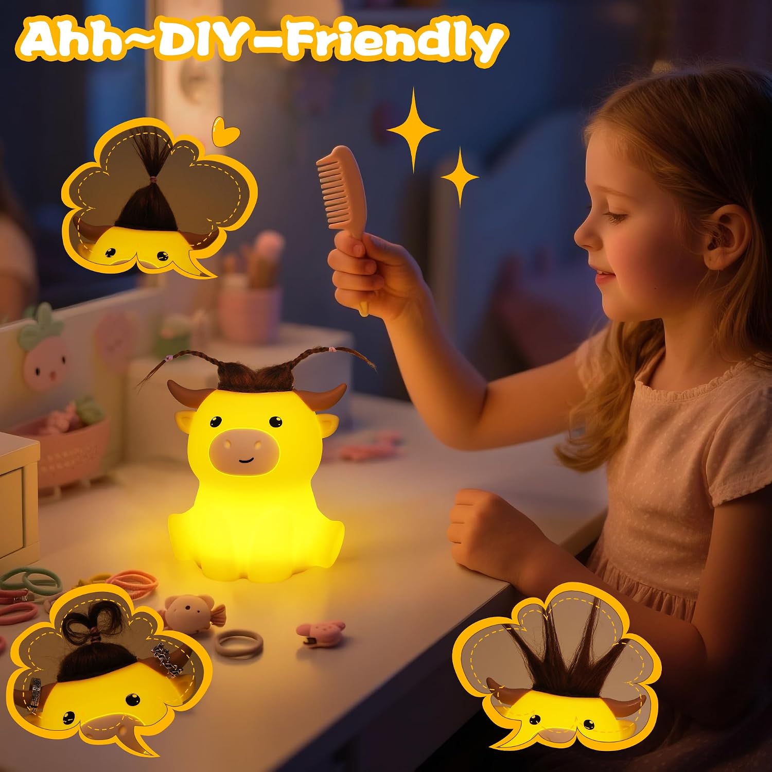 Detalle 2 de OkiyiD Highland Cow Night Light