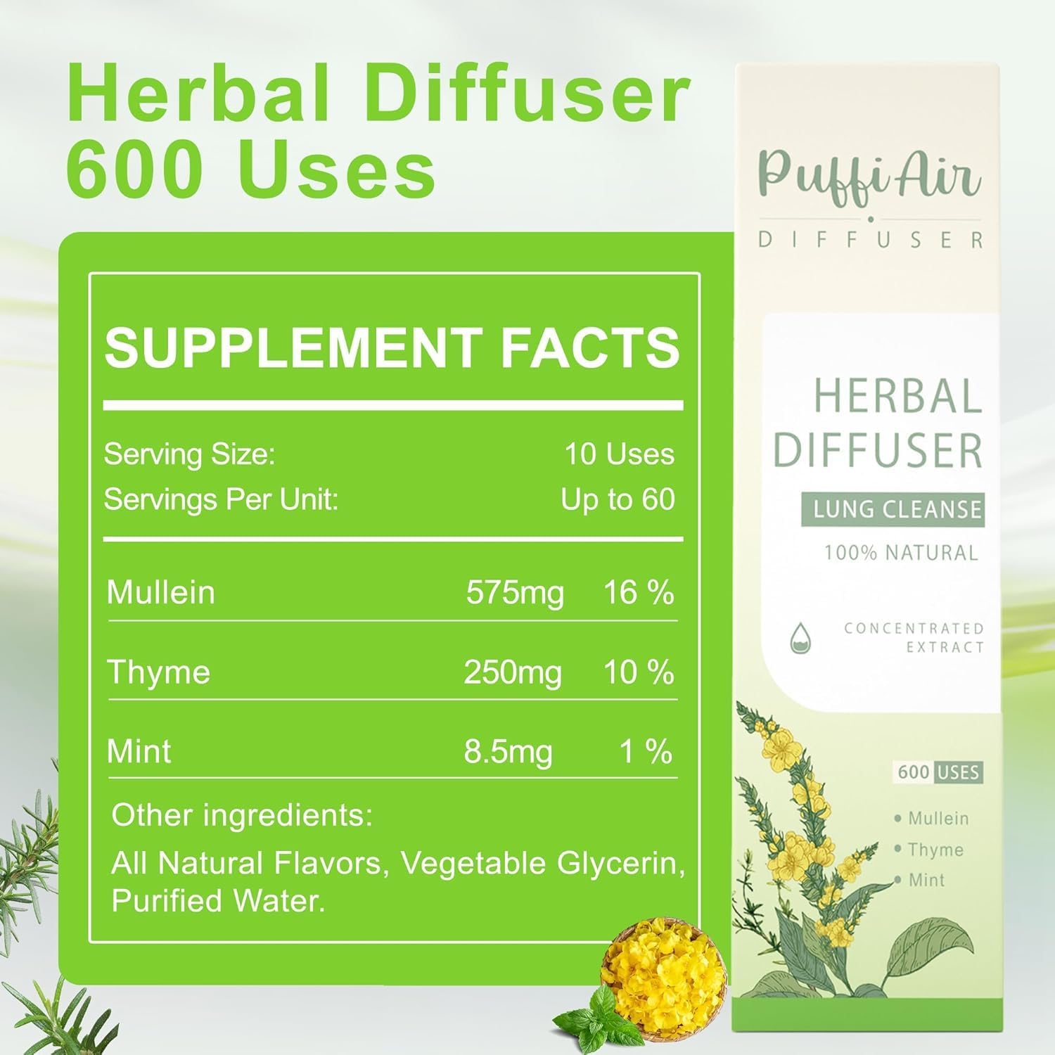 Detalle 2 de PUFFIAIR Inner Balance Duo Herbal Diffuser Pen Set 2 pack 🕯