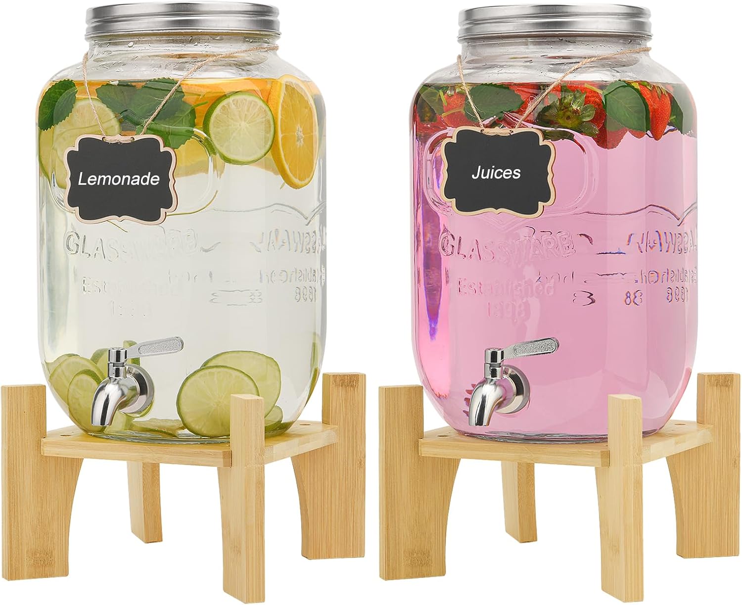 Detalle de 8L Glass Drink Dispenser 2-pack