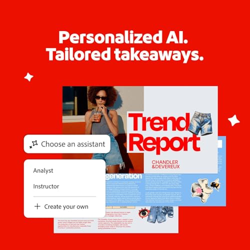 Detalle de Adobe Acrobat Studio: 12-Month PDF Software with AI Insights