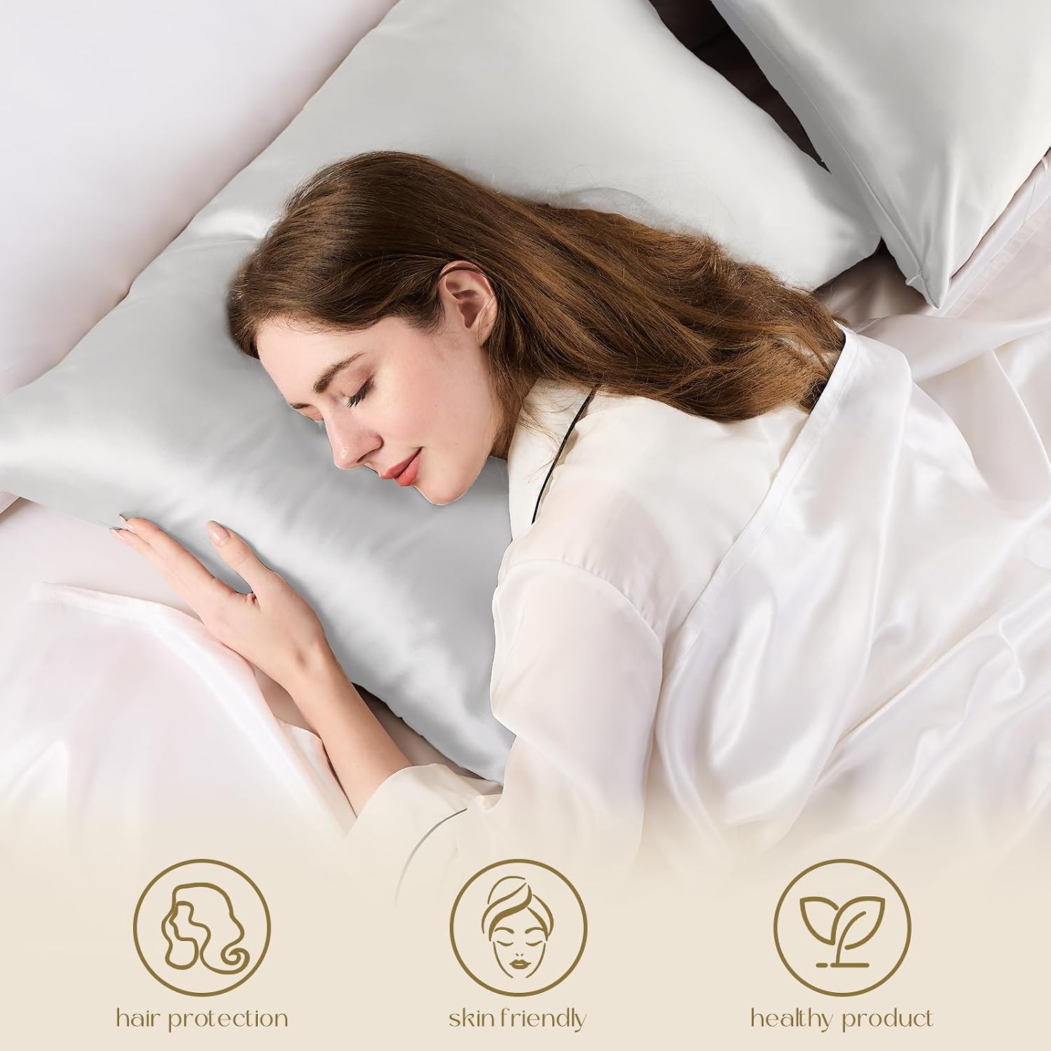 Detalle 2 de ZIMASILK 600 Thread Count Mulberry Silk Pillowcase